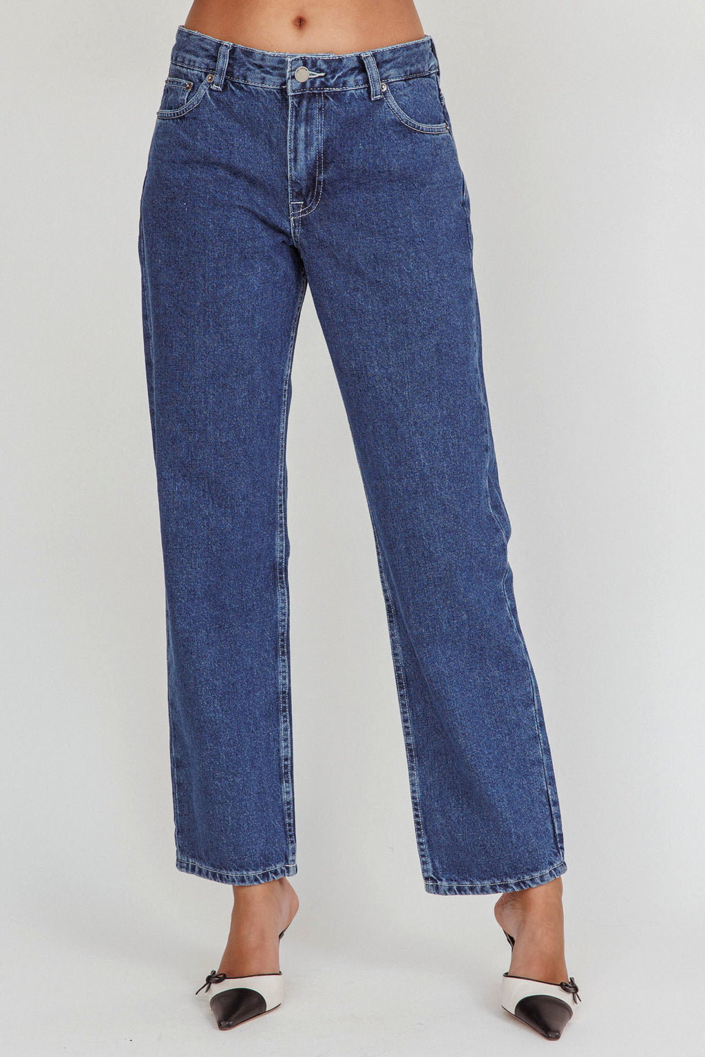 DR DENIM Arch Straight Jeans Pebble Mid Stone by Selfie Leslie Australia