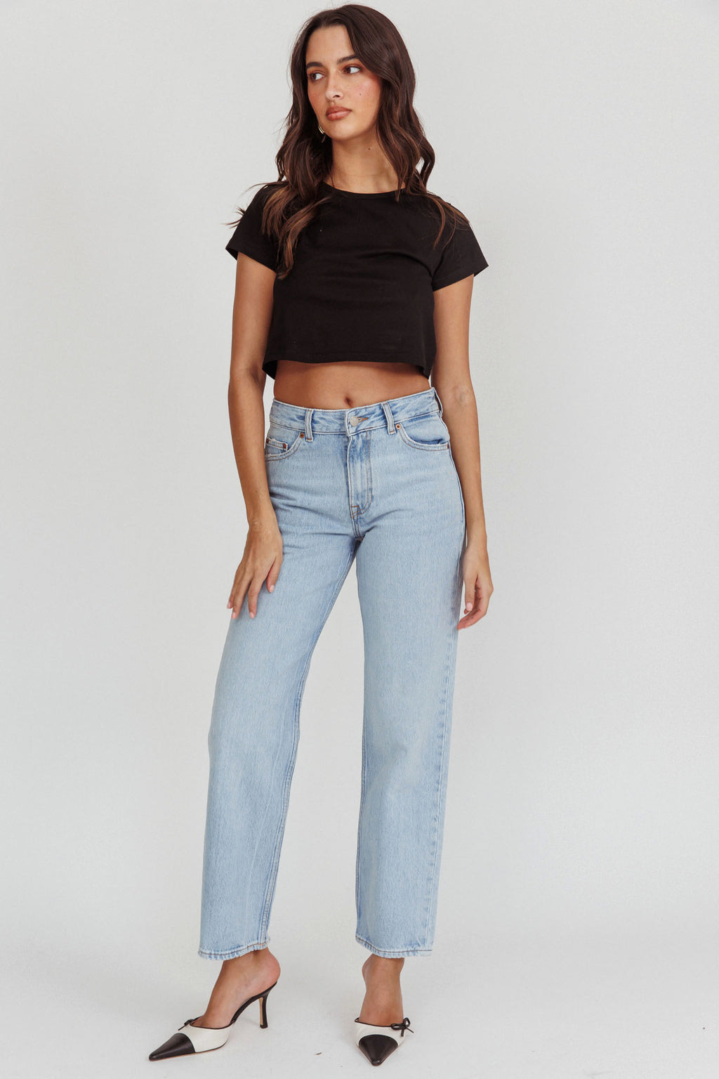 DR DENIM Arch Straight Jeans Stream Light Used by Selfie Leslie Australia