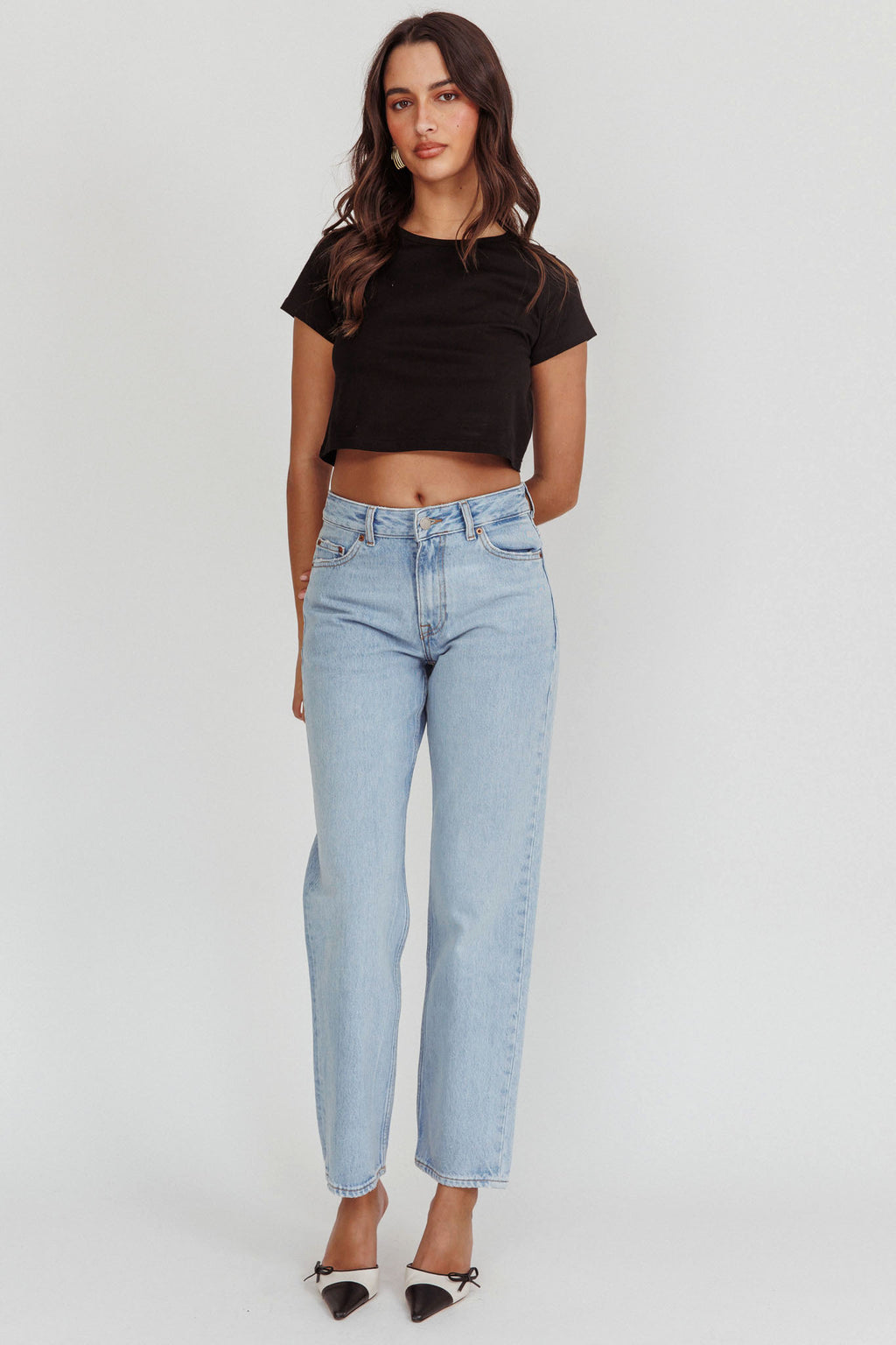 DR DENIM Arch Straight Jeans Stream Light Used by Selfie Leslie Australia