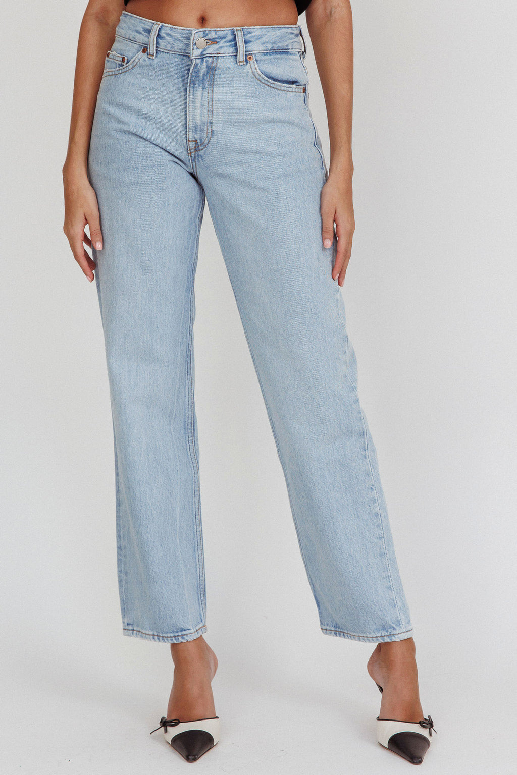 DR DENIM Arch Straight Jeans Stream Light Used by Selfie Leslie Australia