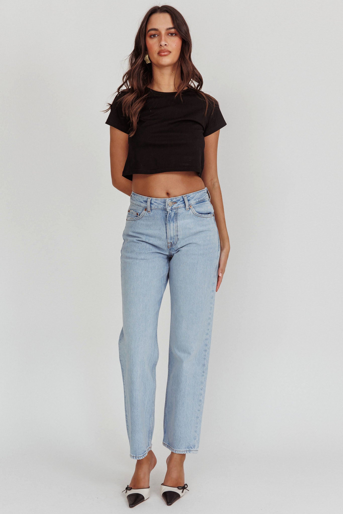 DR DENIM Arch Straight Jeans Stream Light Used by Selfie Leslie Australia