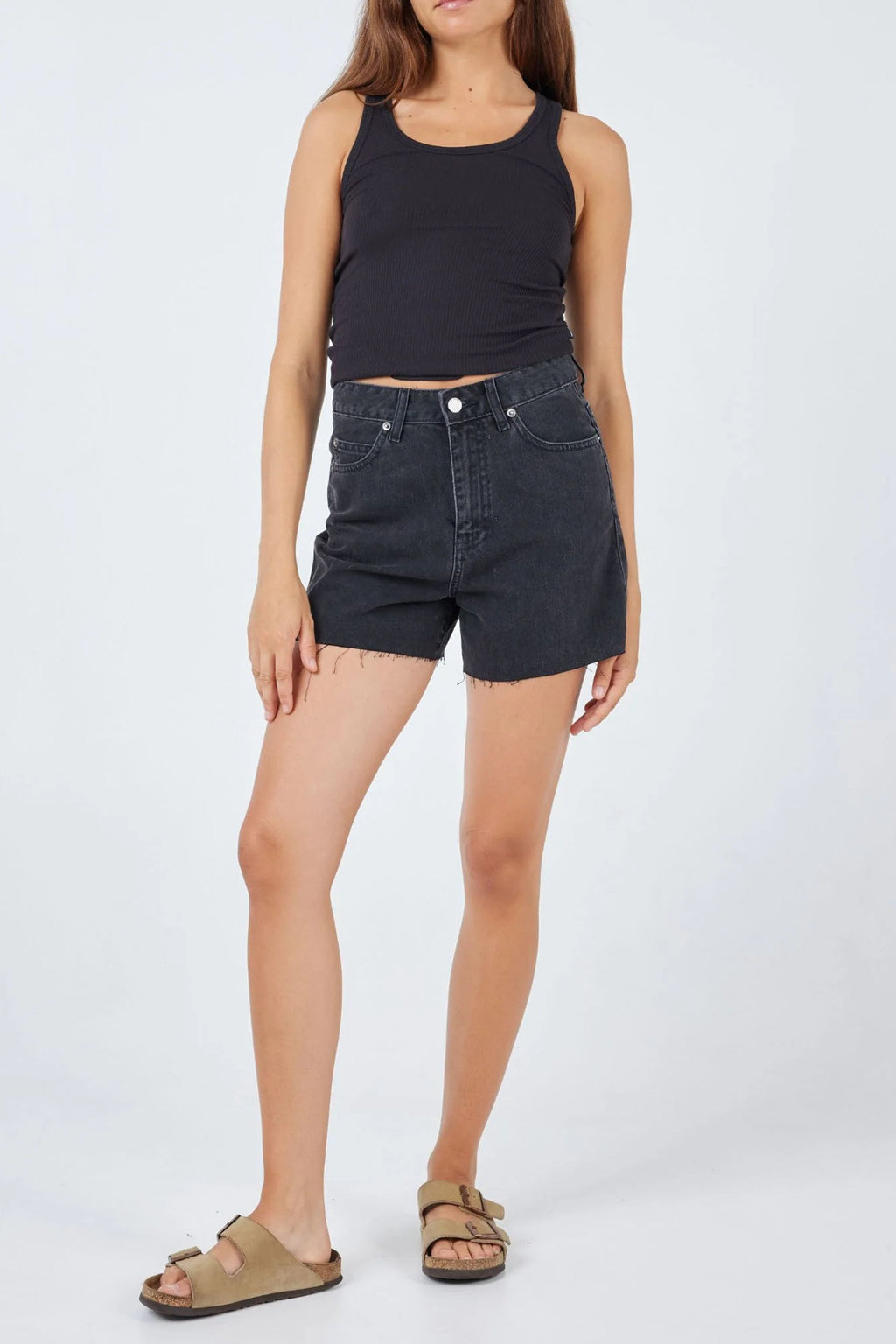 DR DENIM Nora Shorts Black by Selfie Leslie Australia