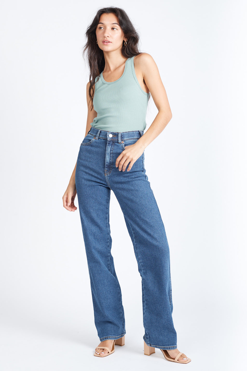 DR DENIM Moxy Straight Jeans Cape Dark Plain by Selfie Leslie Australia