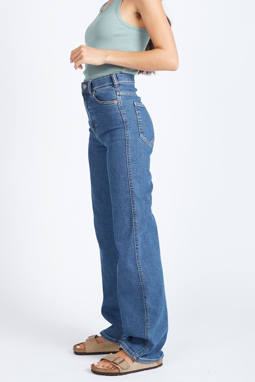 DR DENIM Moxy Straight Jeans Cape Dark Plain by Selfie Leslie Australia