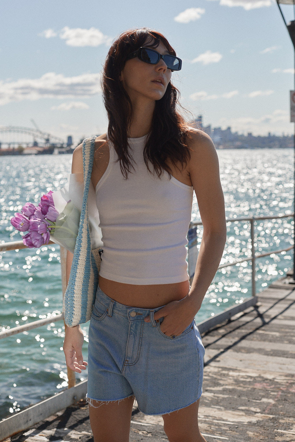 DR DENIM Nora Shorts Light Blue by Selfie Leslie Australia
