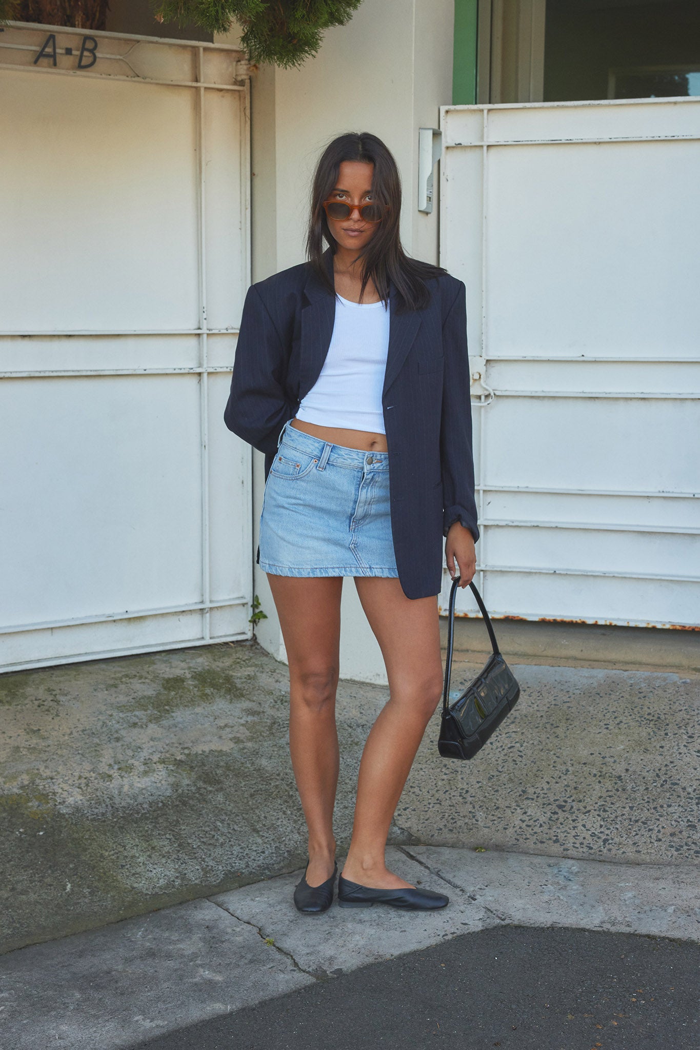 DR DENIM Ziggy Mid Skirt Light Blue by Selfie Leslie Australia