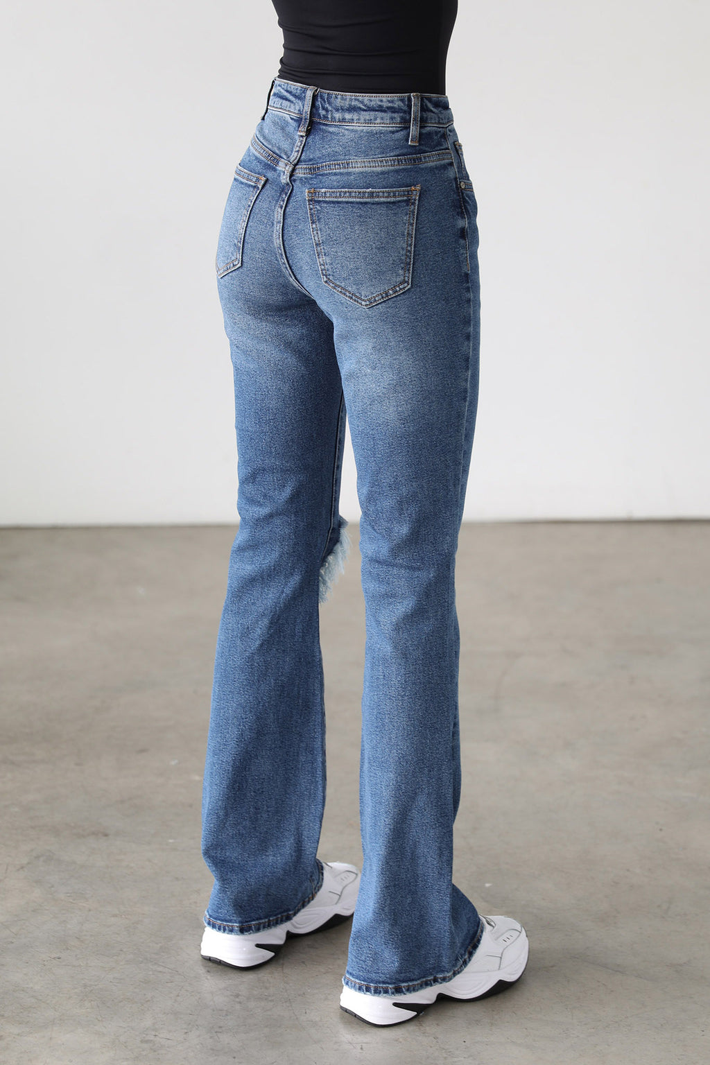 DOGMA High Rise Flare Leg Denim Jeans Dark Wash by Selfie Leslie Australia
