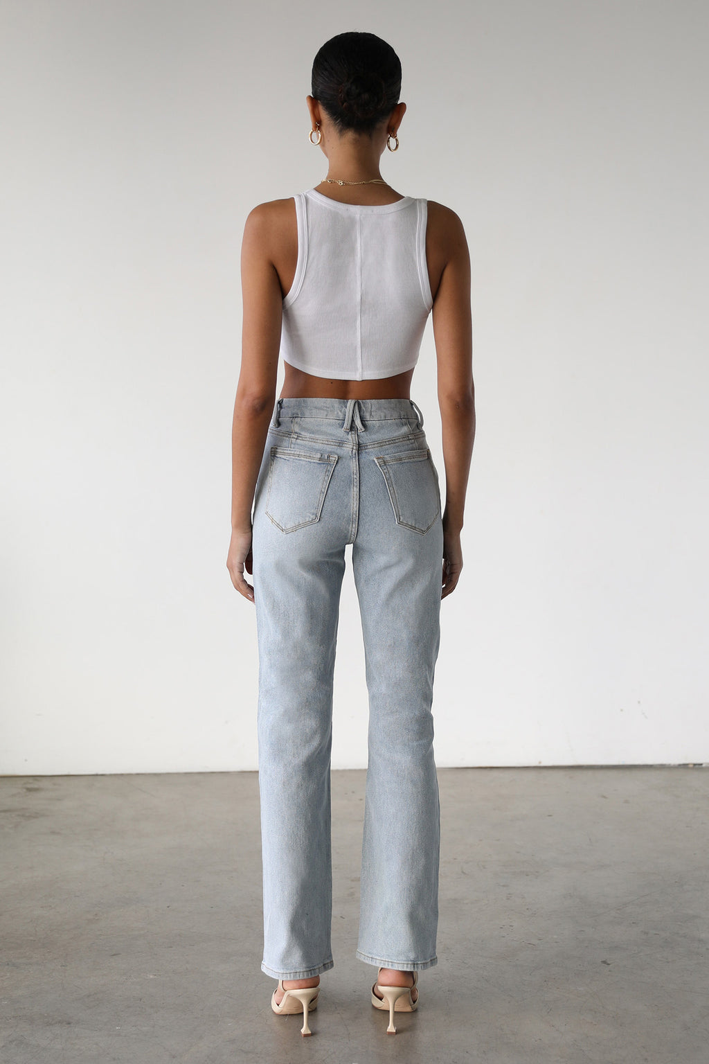 DOGMA High Rise Straight Leg Denim Jeans Light Wash by Selfie Leslie Australia