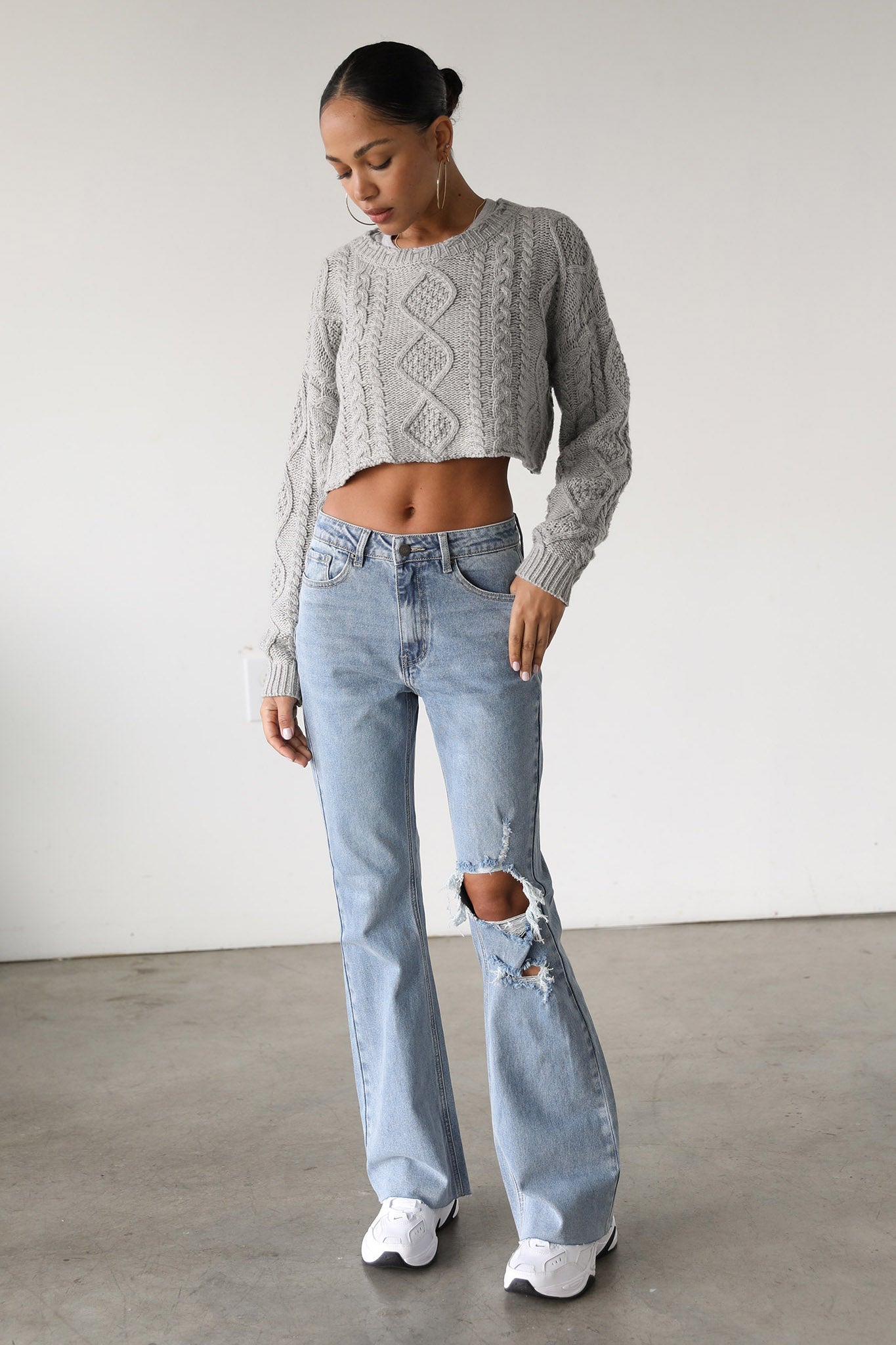 DOGMA High Rise Flare Denim Jeans Medium Wash by Selfie Leslie Australia