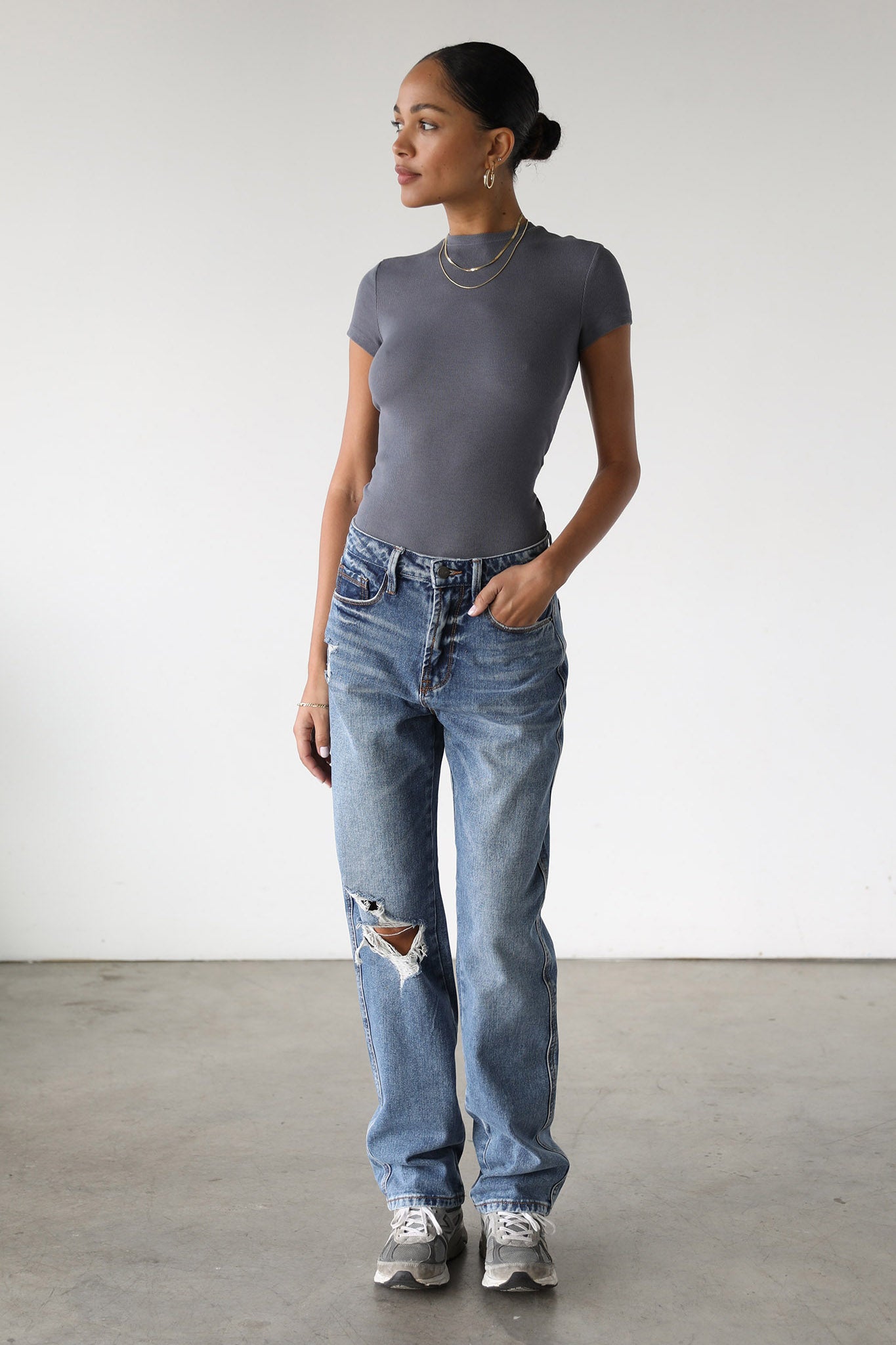 DOGMA High Rise Straight Leg Denim Jeans Dark Wash by Selfie Leslie Australia