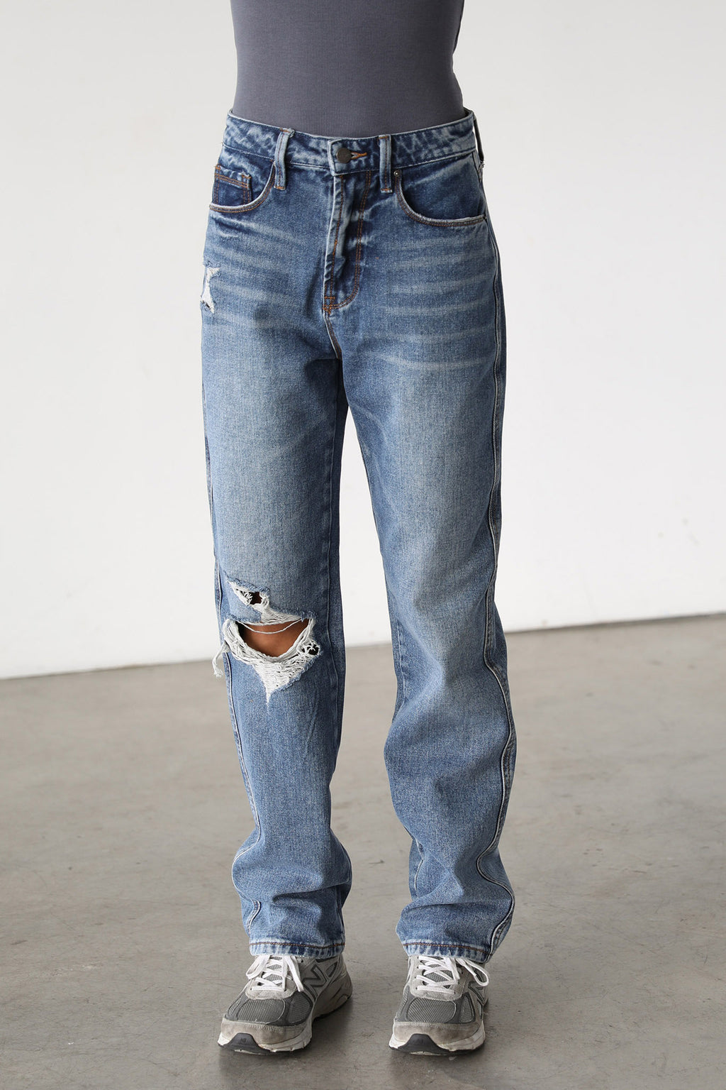 DOGMA High Rise Straight Leg Denim Jeans Dark Wash by Selfie Leslie Australia