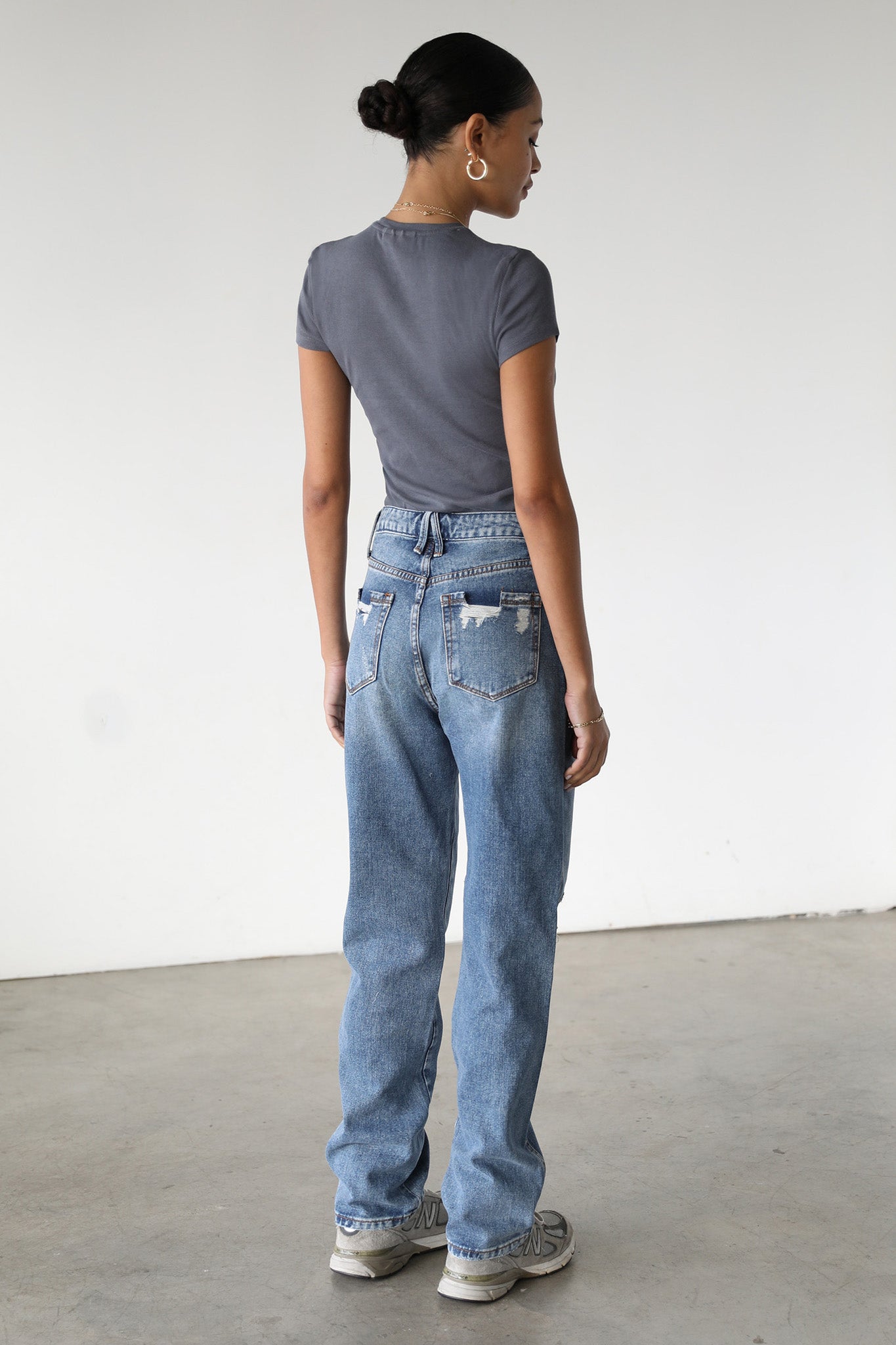 DOGMA High Rise Straight Leg Denim Jeans Dark Wash by Selfie Leslie Australia