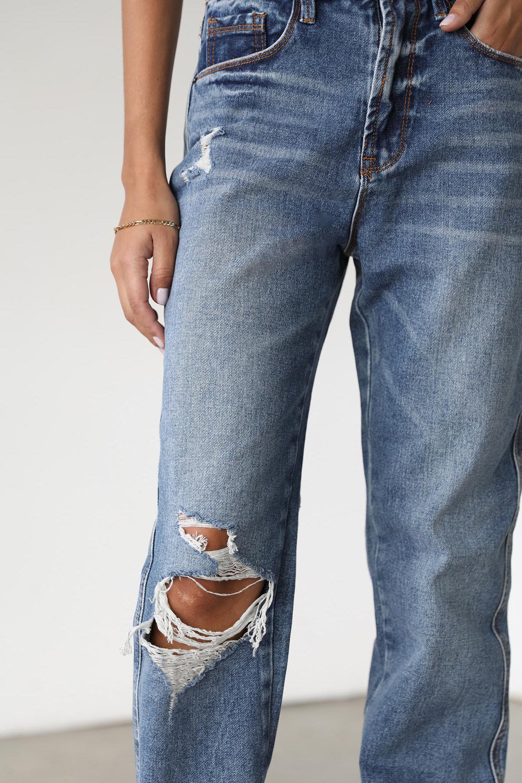 DOGMA High Rise Straight Leg Denim Jeans Dark Wash by Selfie Leslie Australia
