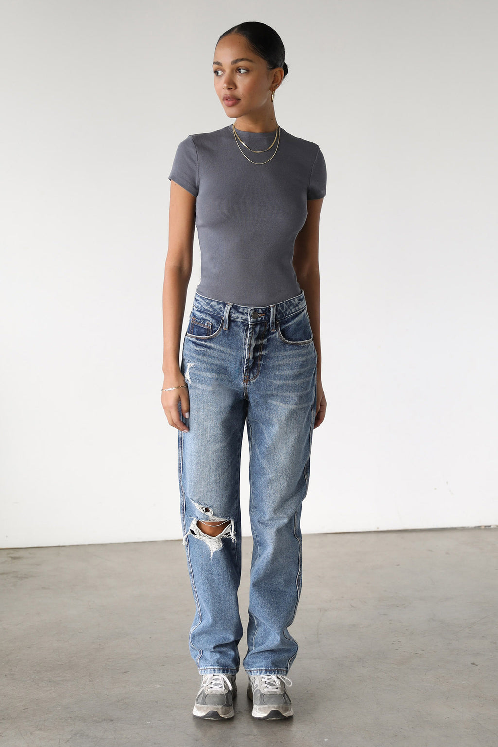 DOGMA High Rise Straight Leg Denim Jeans Dark Wash by Selfie Leslie Australia