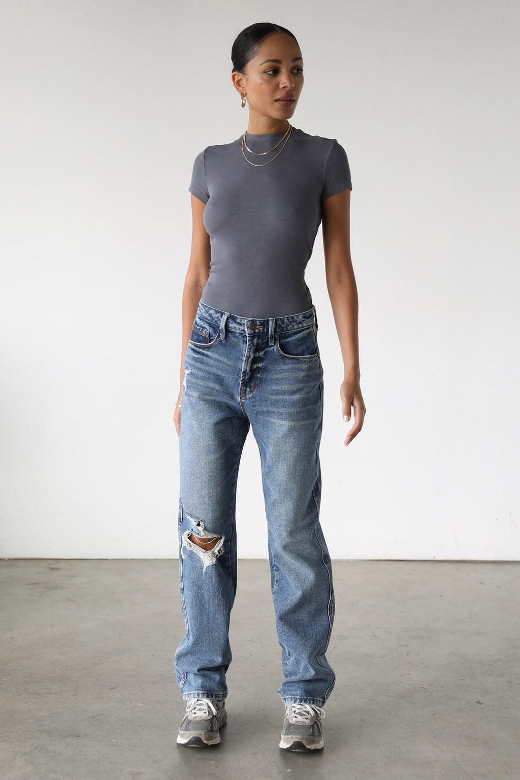 DOGMA High Rise Straight Leg Denim Jeans Dark Wash by Selfie Leslie Australia