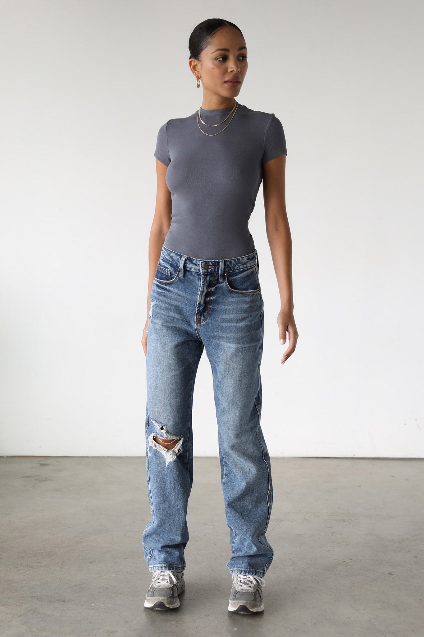 DOGMA High Rise Straight Leg Denim Jeans Dark Wash by Selfie Leslie Australia