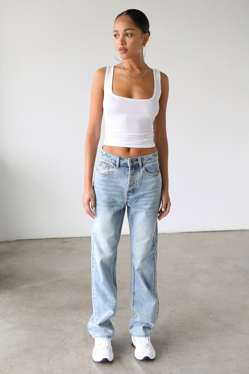 DOGMA Classic High Rise Straight Leg Denim Jeans Light Wash by Selfie Leslie Australia