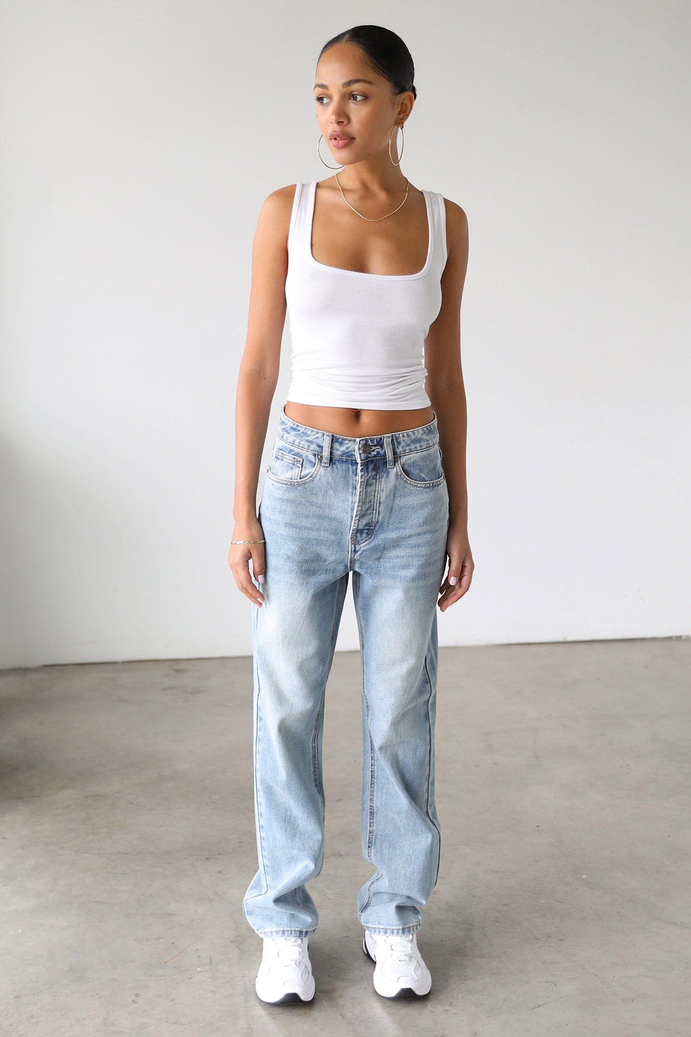 DOGMA Classic High Rise Straight Leg Denim Jeans Light Wash by Selfie Leslie Australia