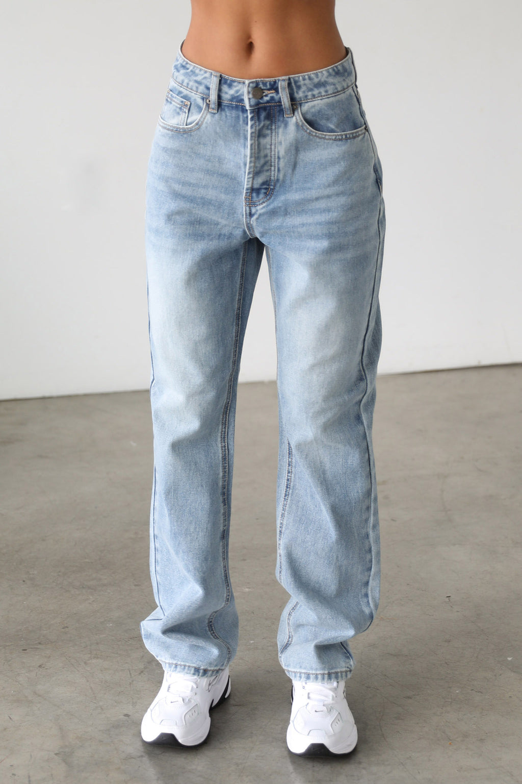 DOGMA Classic High Rise Straight Leg Denim Jeans Light Wash by Selfie Leslie Australia