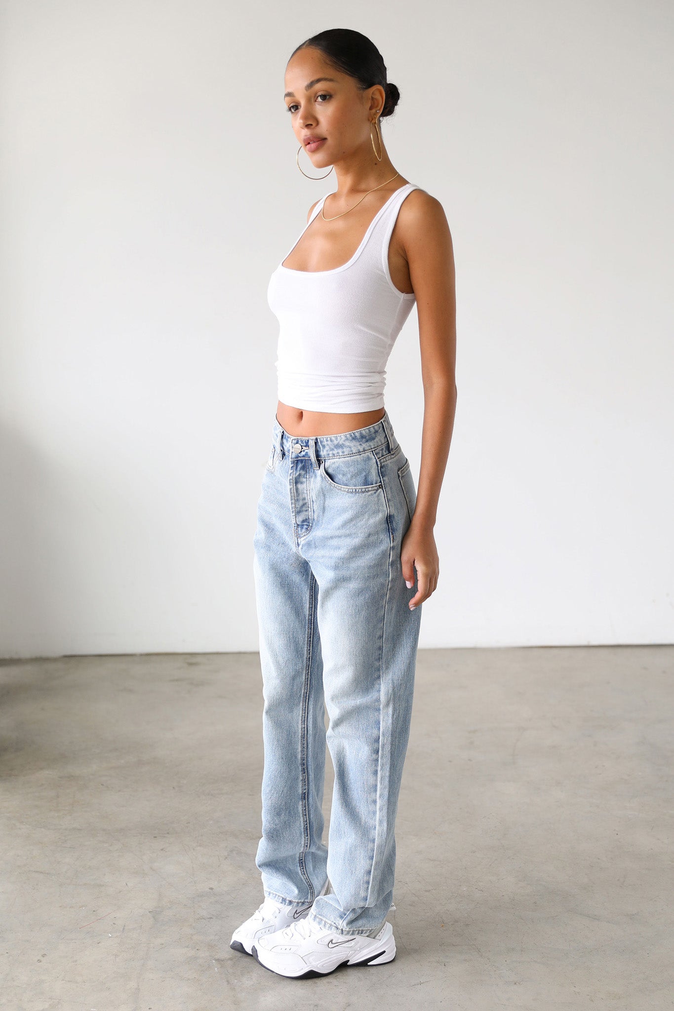 DOGMA Classic High Rise Straight Leg Denim Jeans Light Wash by Selfie Leslie Australia