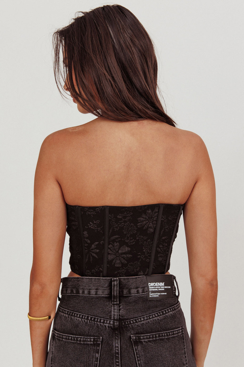 Ziah Hook & Eye Corset Top Black by Selfie Leslie Australia