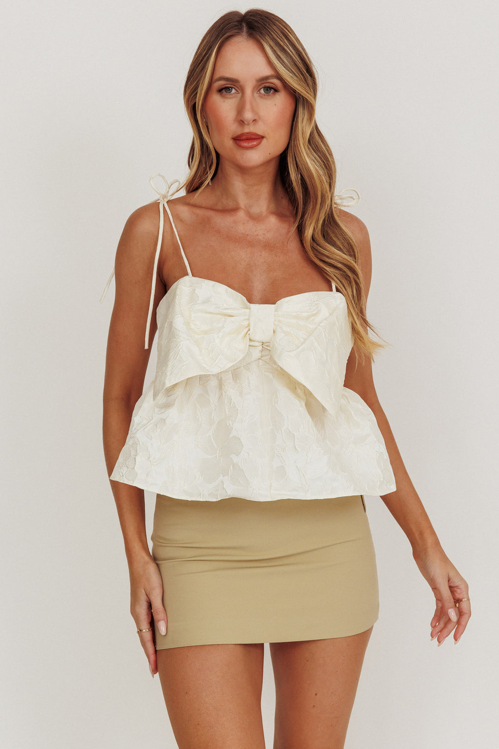 Angie Babydoll Top Ivory by Selfie Leslie Australia