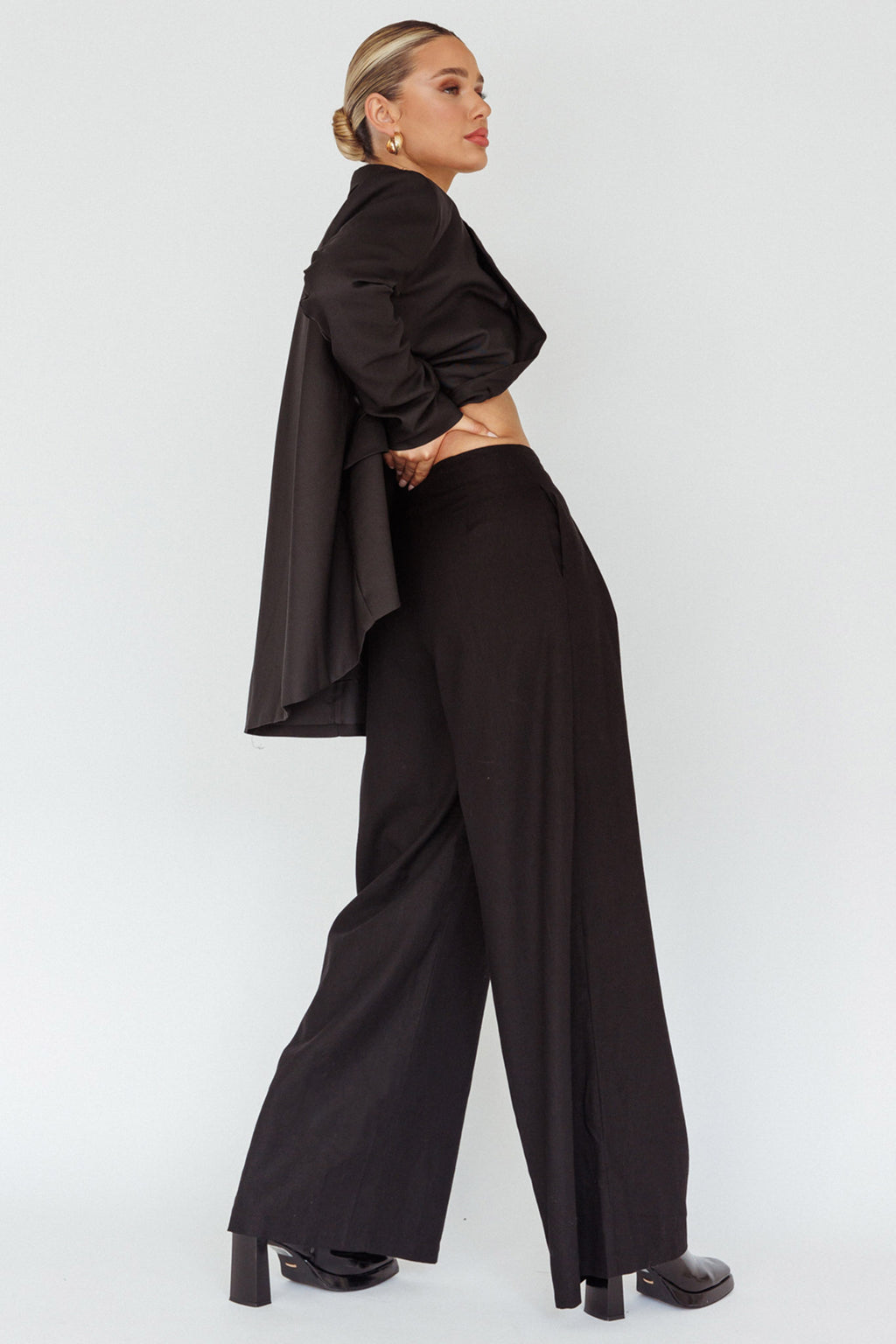 Sloan Side Pocket Trouser Pants Black by Selfie Leslie Australia