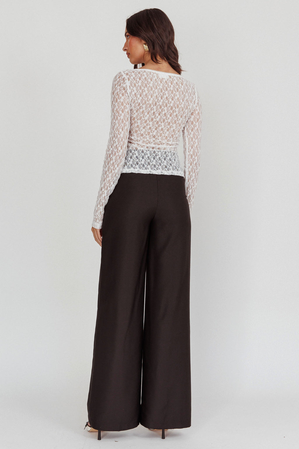 Nights Dream Wide Leg Pants Black by Selfie Leslie Australia