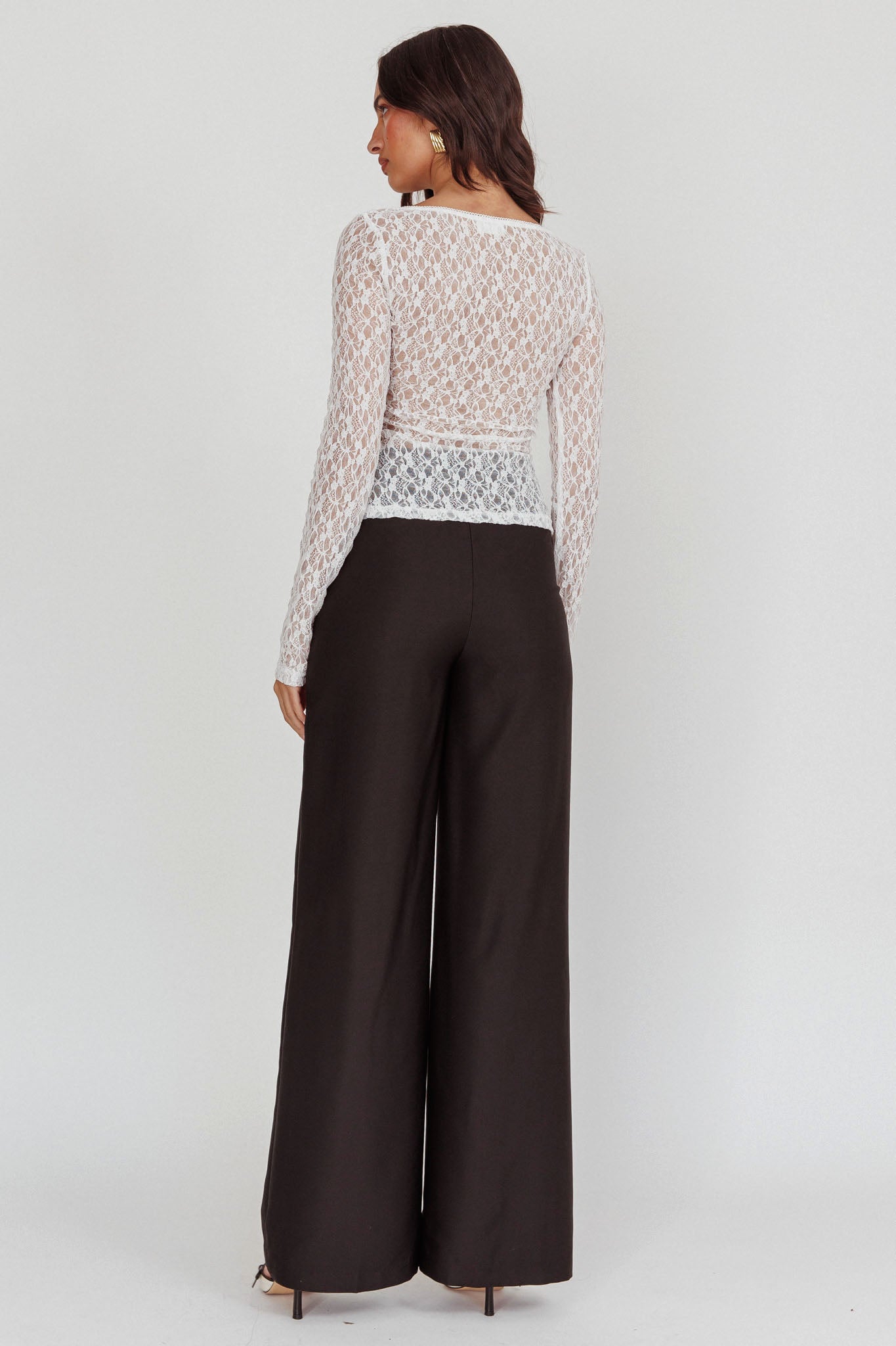 Nights Dream Wide Leg Pants Black by Selfie Leslie Australia