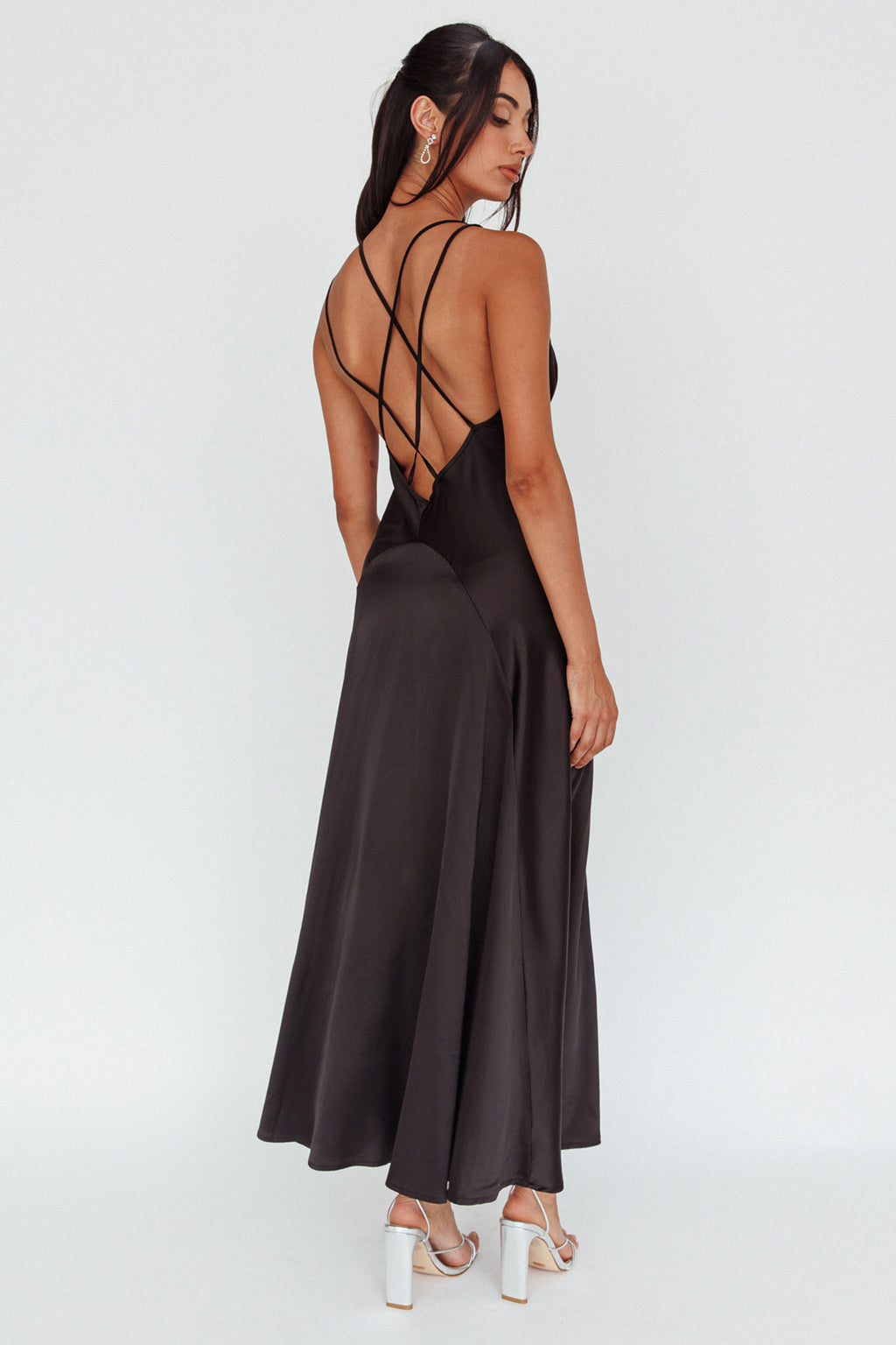 Signature Lace Trim Midi Dress Black by Selfie Leslie Australia