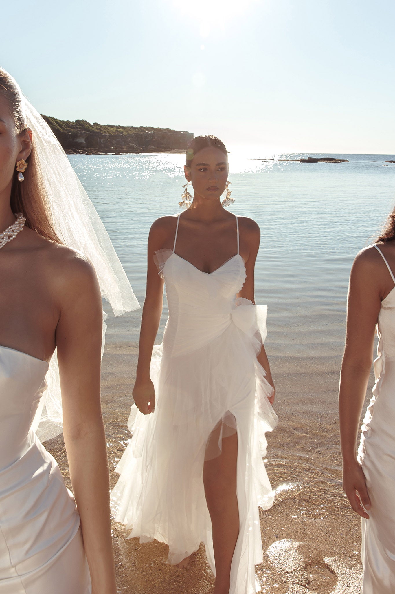 Sun To Me Tulle Maxi Dress Off White by Selfie Leslie Australia