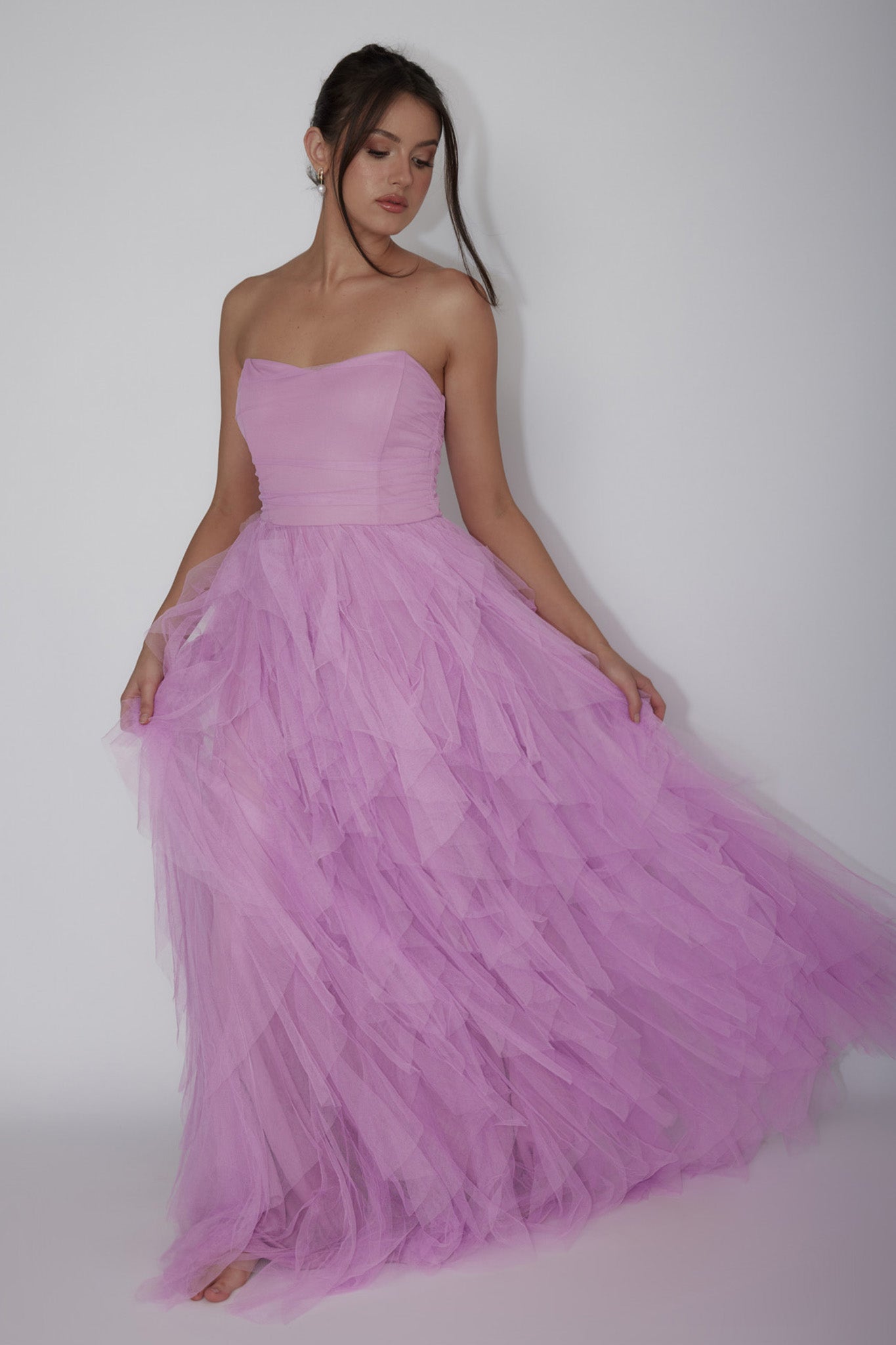 Rori Tulle Cascade Maxi Dress Orchid by Selfie Leslie Australia