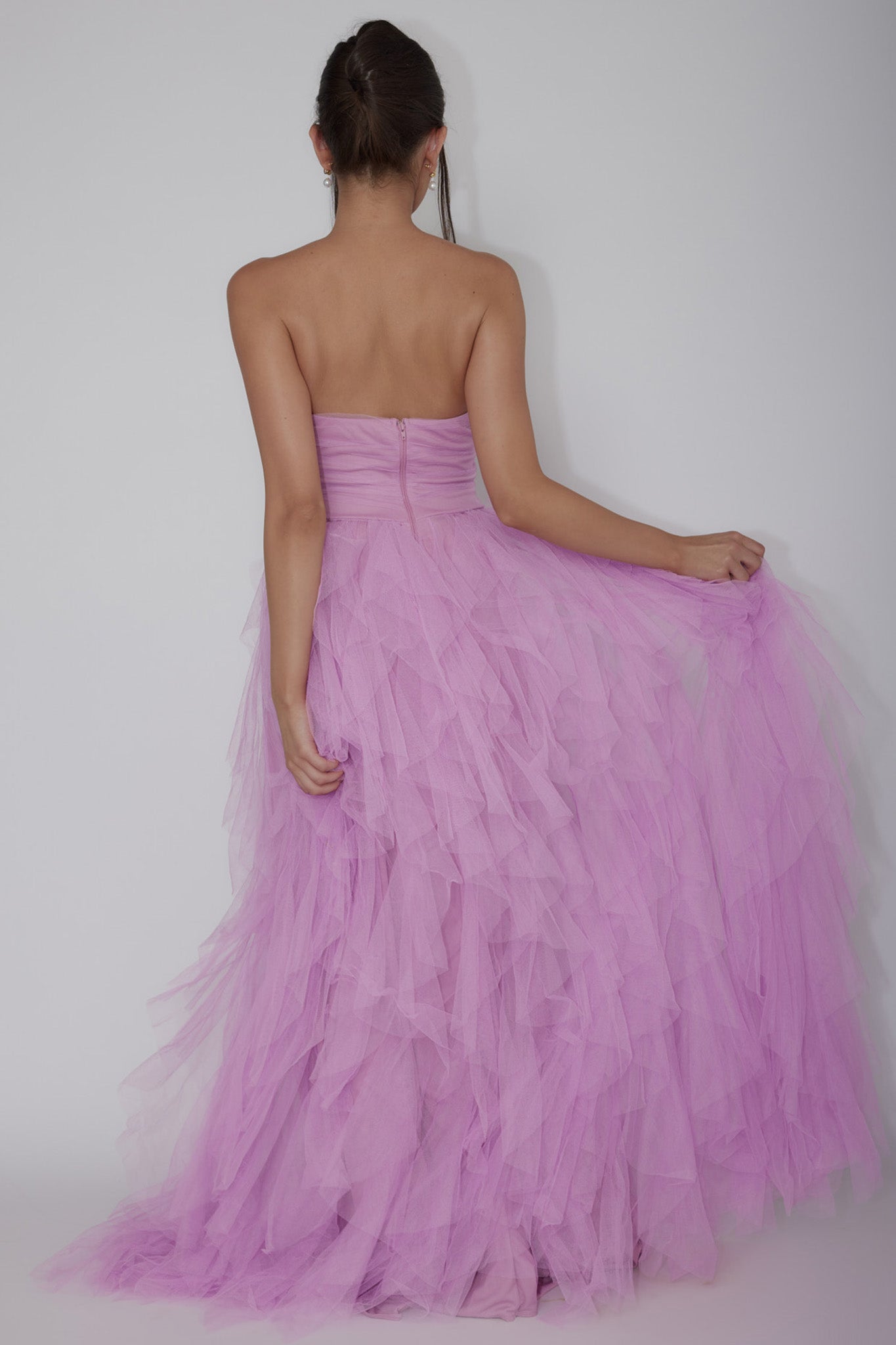 Rori Tulle Cascade Maxi Dress Orchid by Selfie Leslie Australia