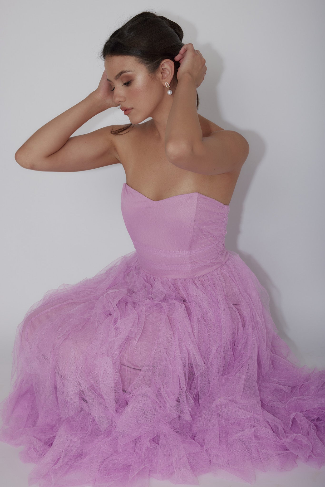 Rori Tulle Cascade Maxi Dress Orchid by Selfie Leslie Australia