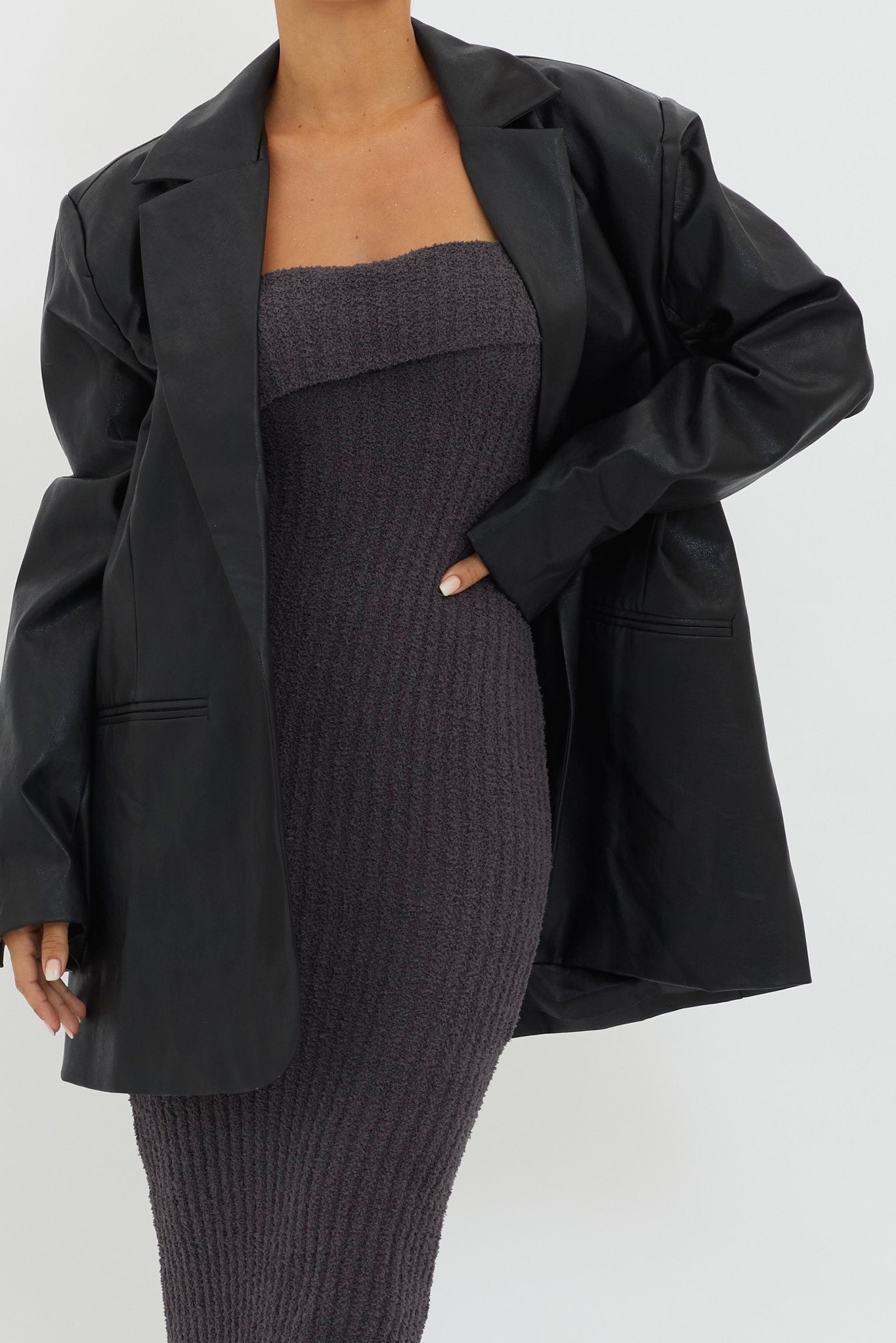 Luminate Oversized Coat Jacket Black by Selfie Leslie Australia