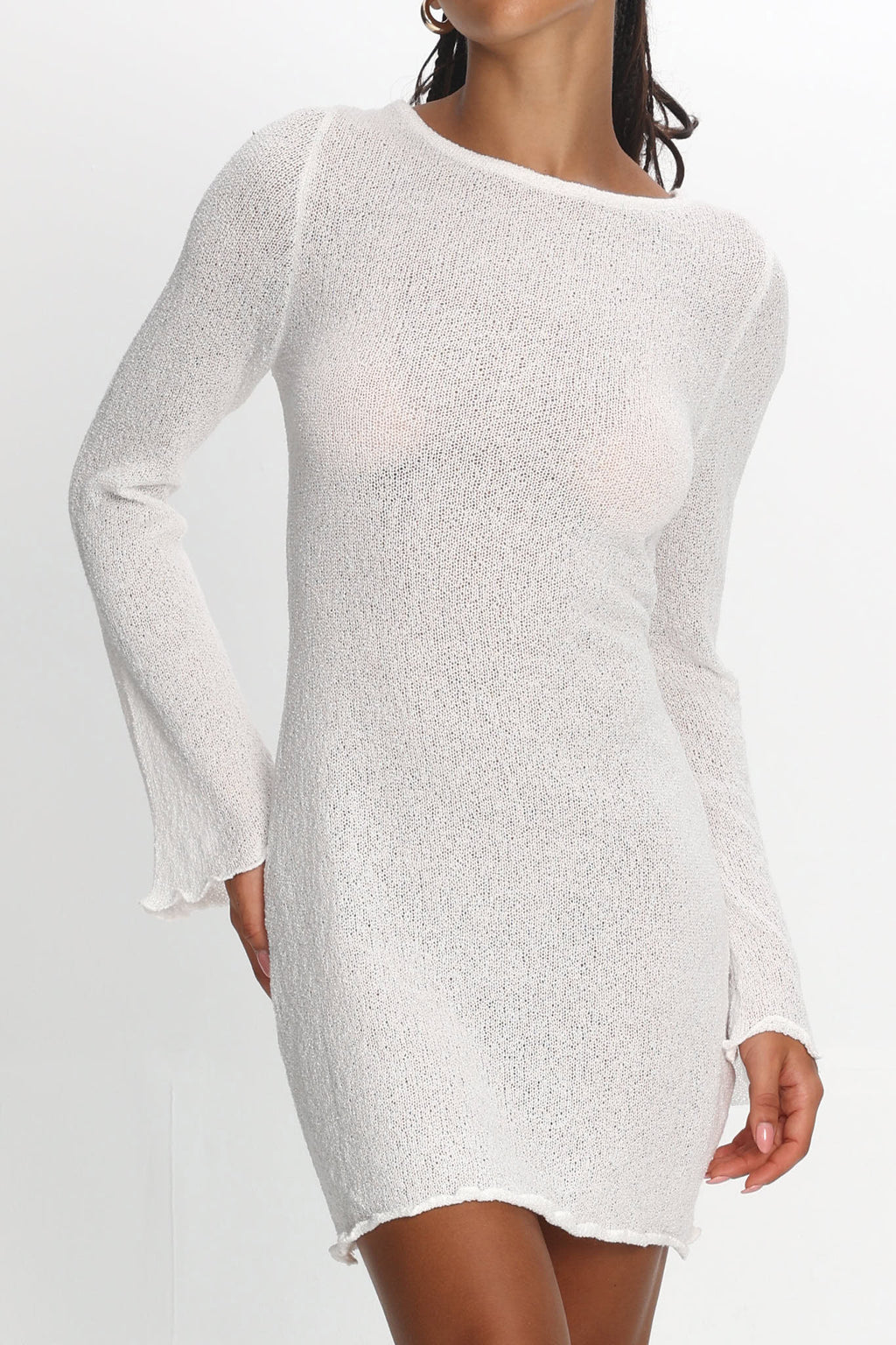 Carousel Backless Knit Mini Dress White by Selfie Leslie Australia