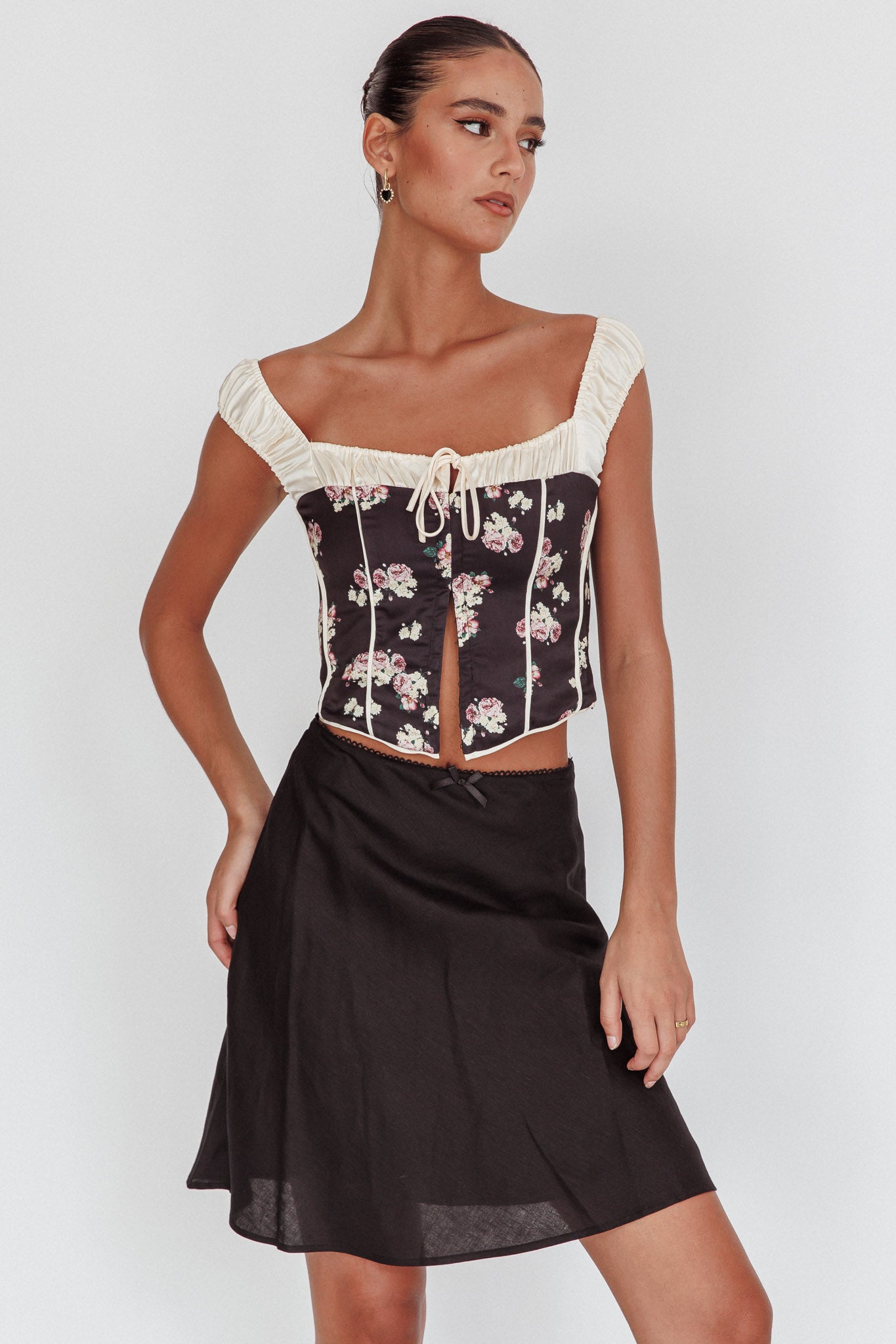 Emotional Knee Length Skirt Black by Selfie Leslie Australia
