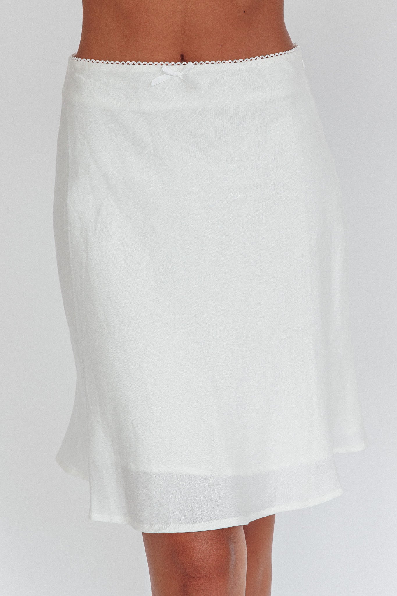 Emotional Knee Length Skirt Off White by Selfie Leslie Australia