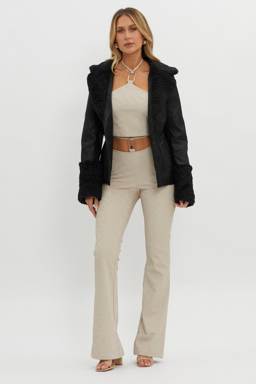Fireside Teddy Lapel Jacket Black by Selfie Leslie Australia
