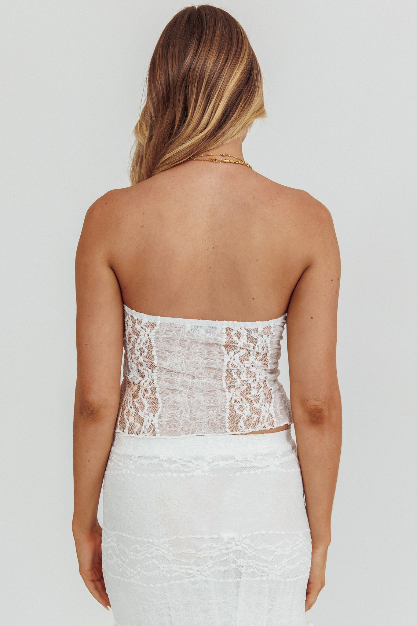 Laganas Lace Top White by Selfie Leslie Australia