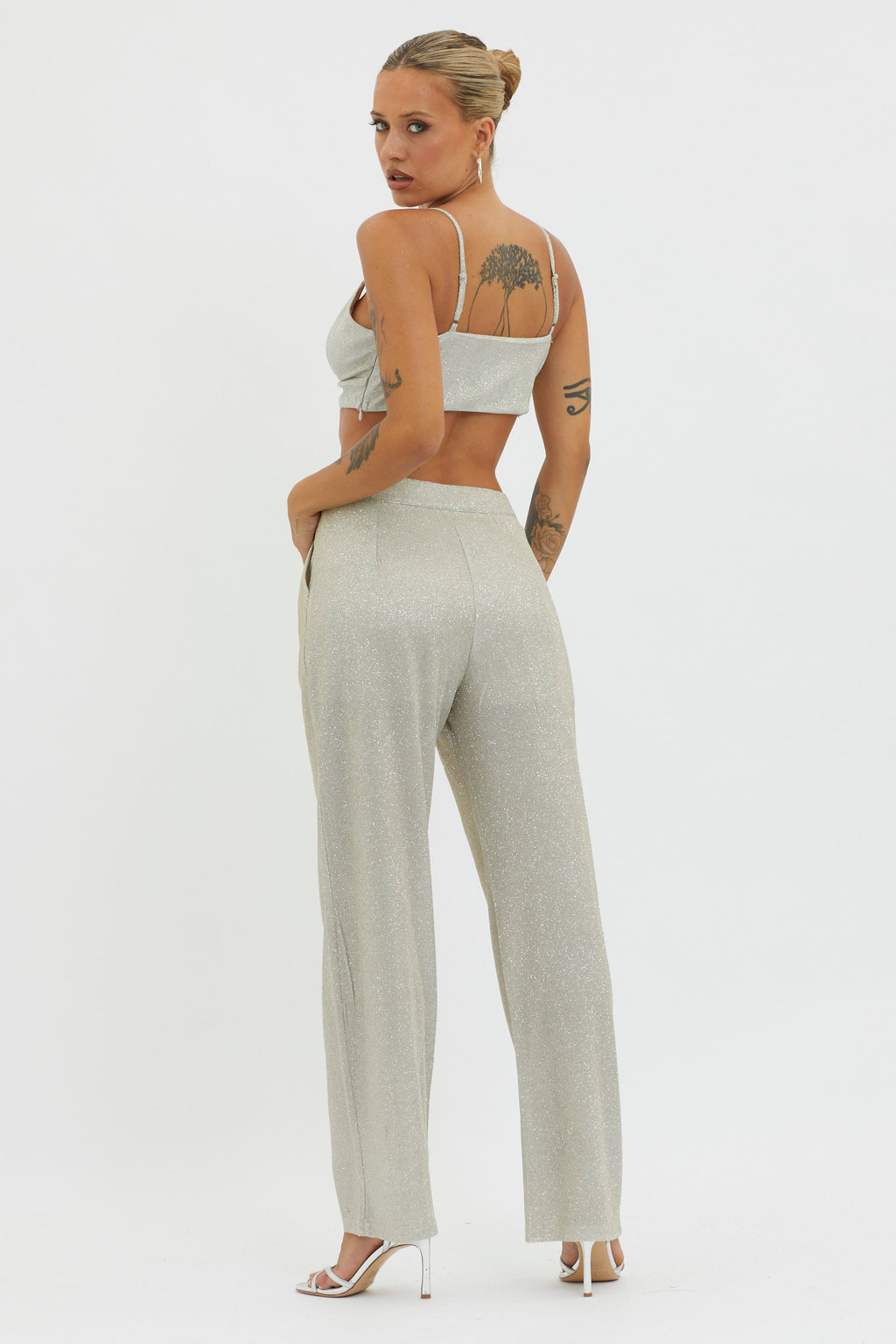 Joyeux Straight Leg Pants Champagne by Selfie Leslie Australia
