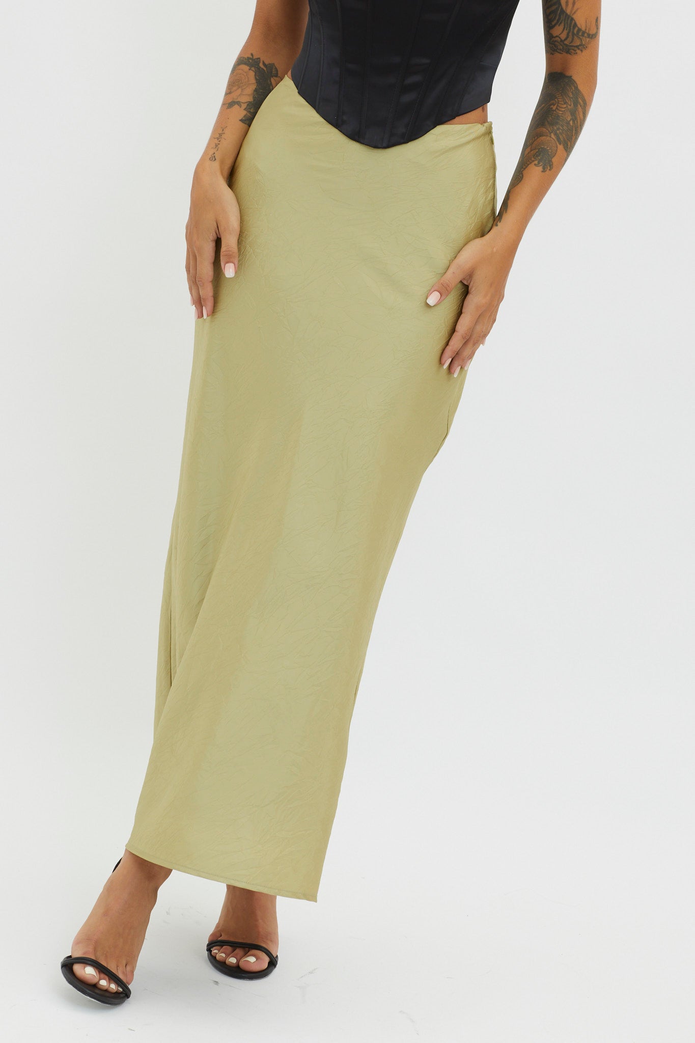 Guiding Light Midi Skirt Light Green by Selfie Leslie Australia
