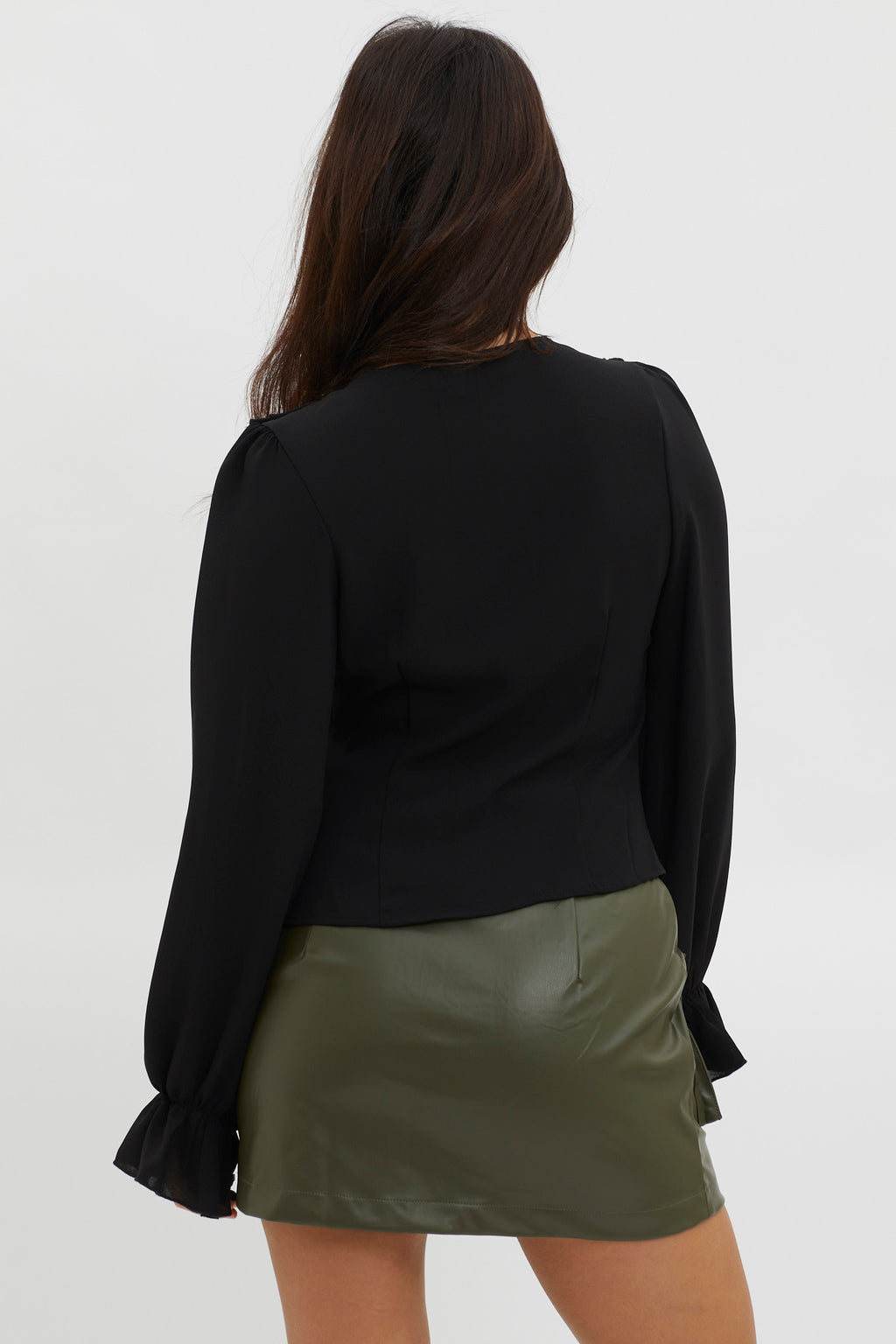 Pale Fire Tie Front Top Black by Selfie Leslie Australia