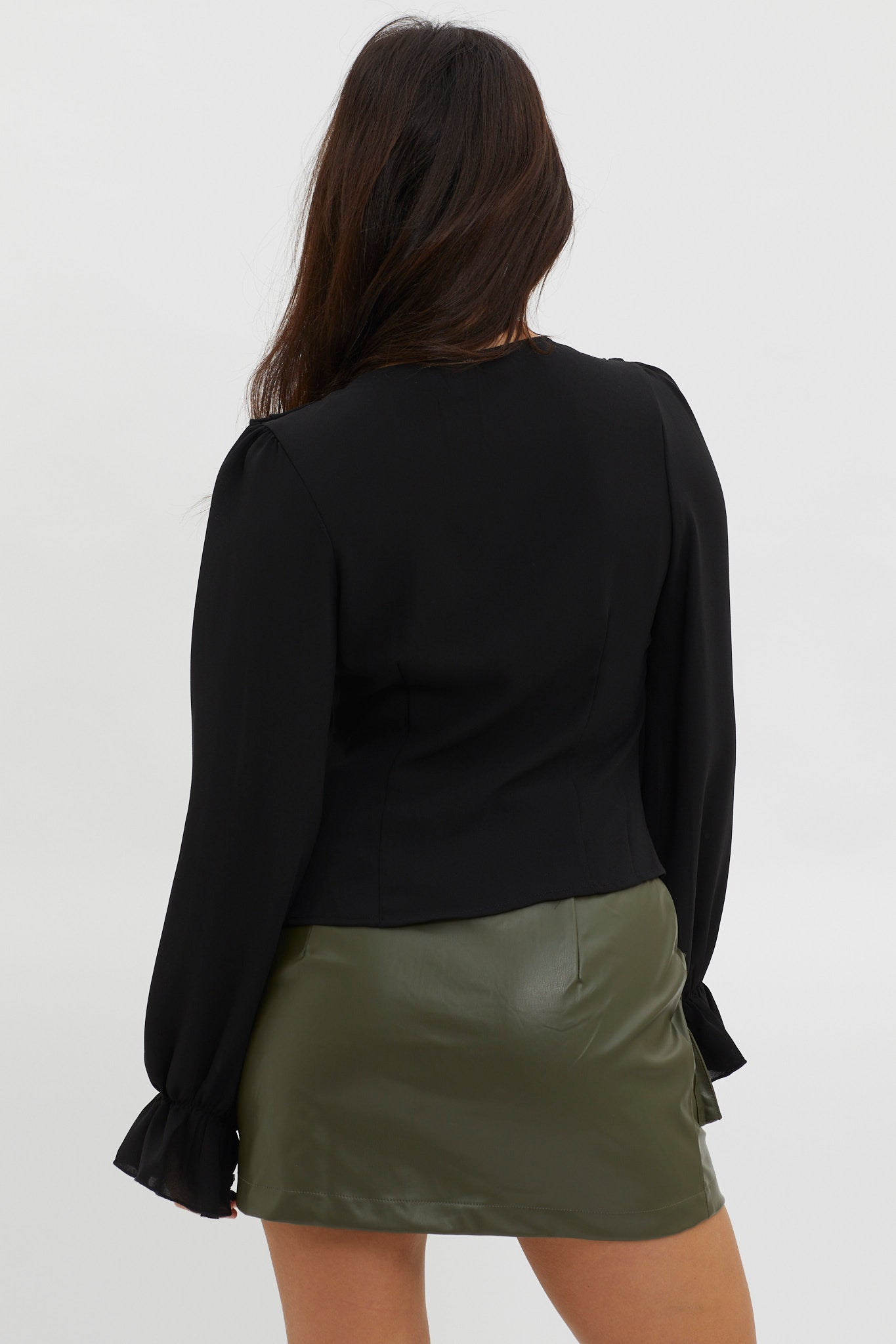Pale Fire Tie Front Top Black by Selfie Leslie Australia