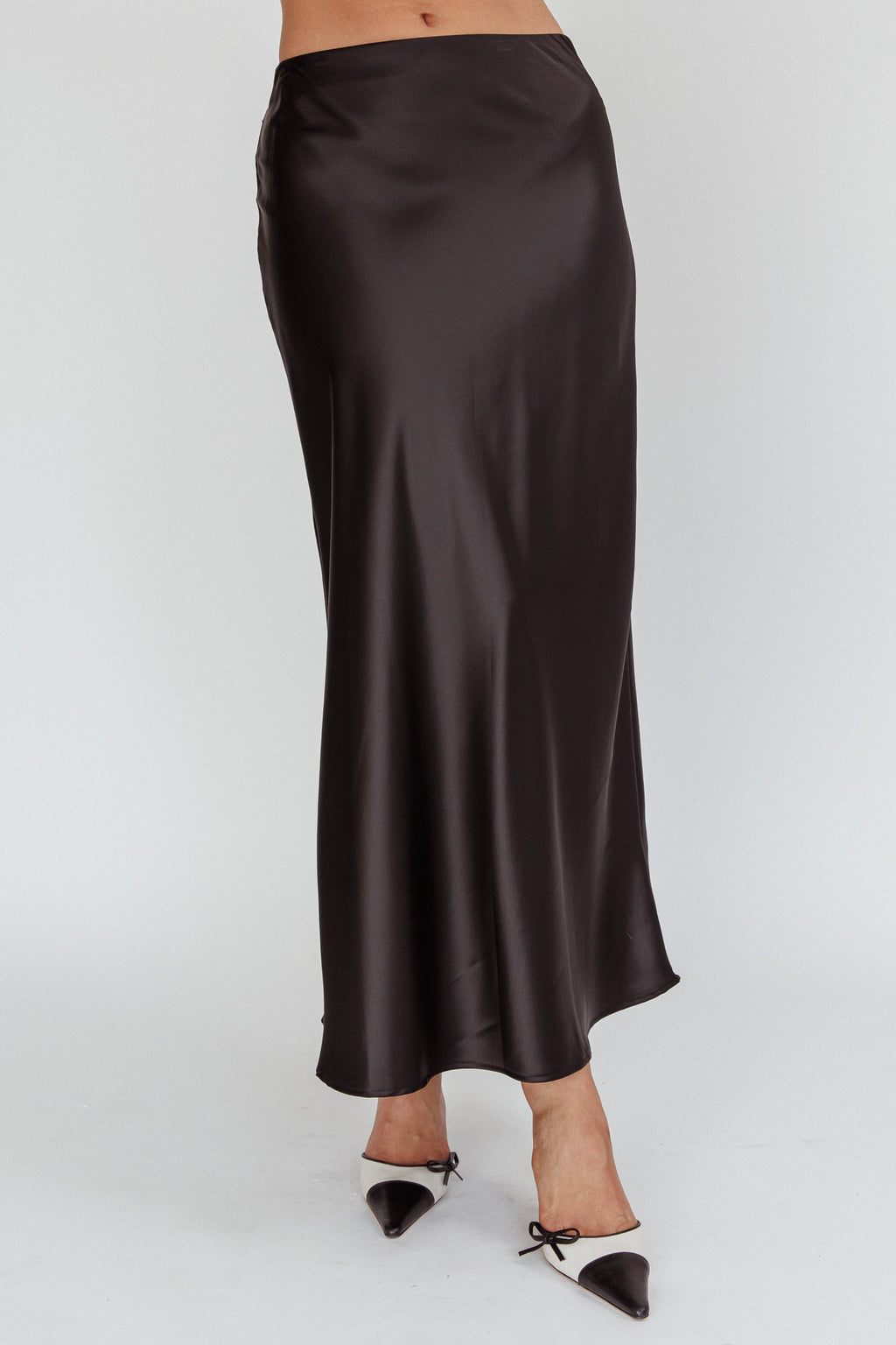 Unrequited Love Satin Maxi Skirt Black by Selfie Leslie Australia