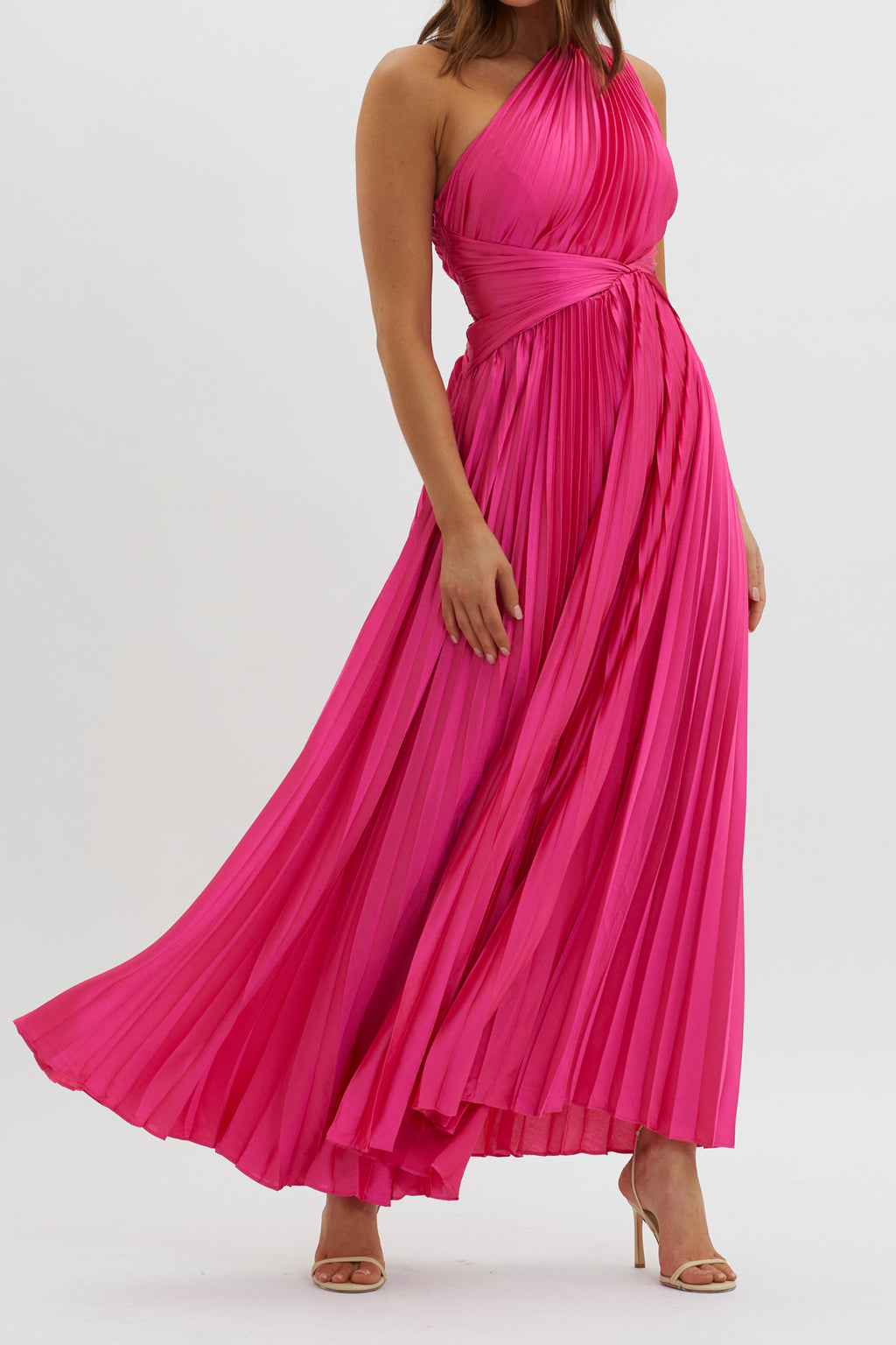 Laxmi Accordion Pleat Maxi Dress Fuchsia by Selfie Leslie Australia