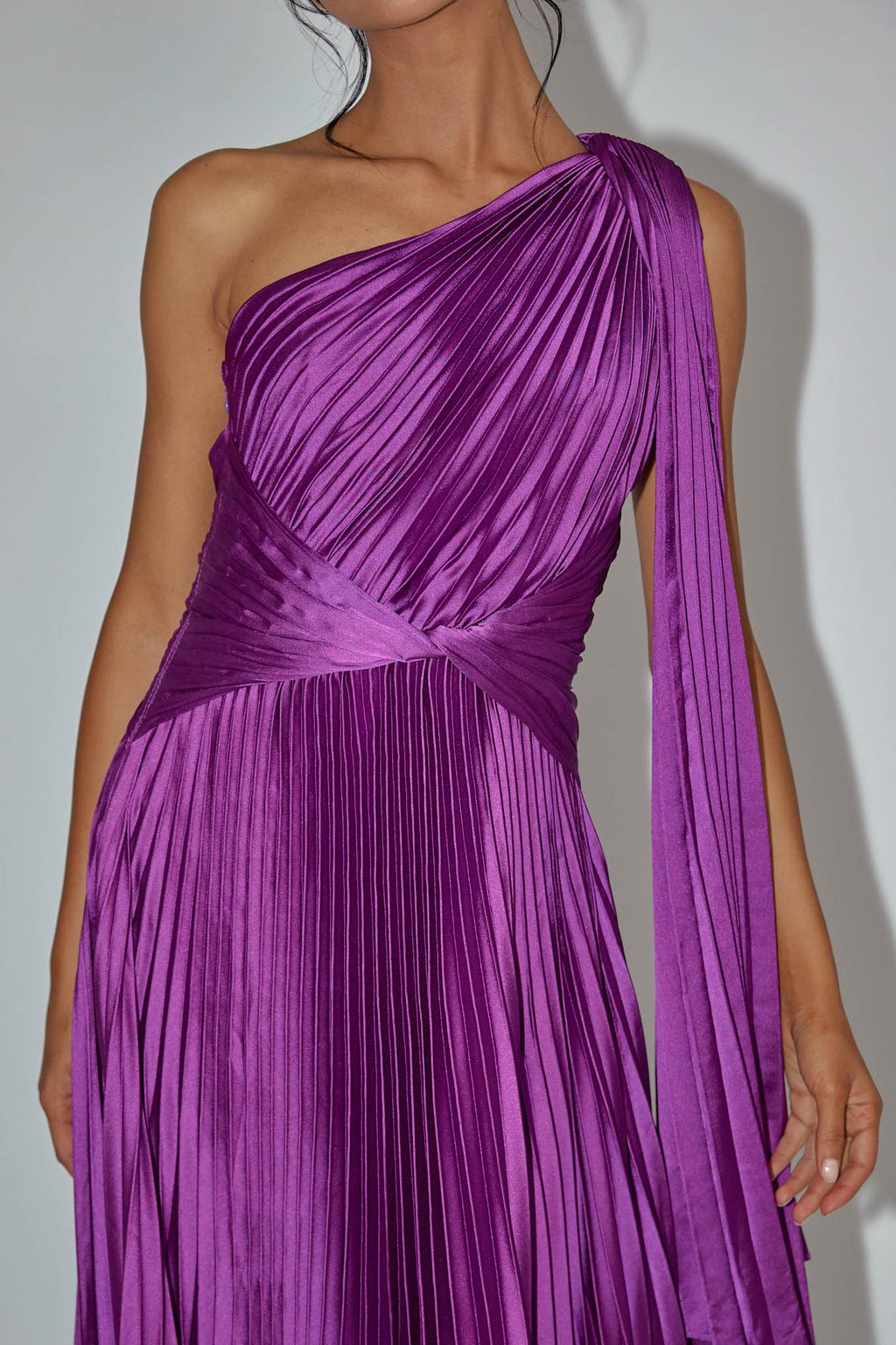 Laxmi Accordion Pleat Maxi Dress Purple by Selfie Leslie Australia