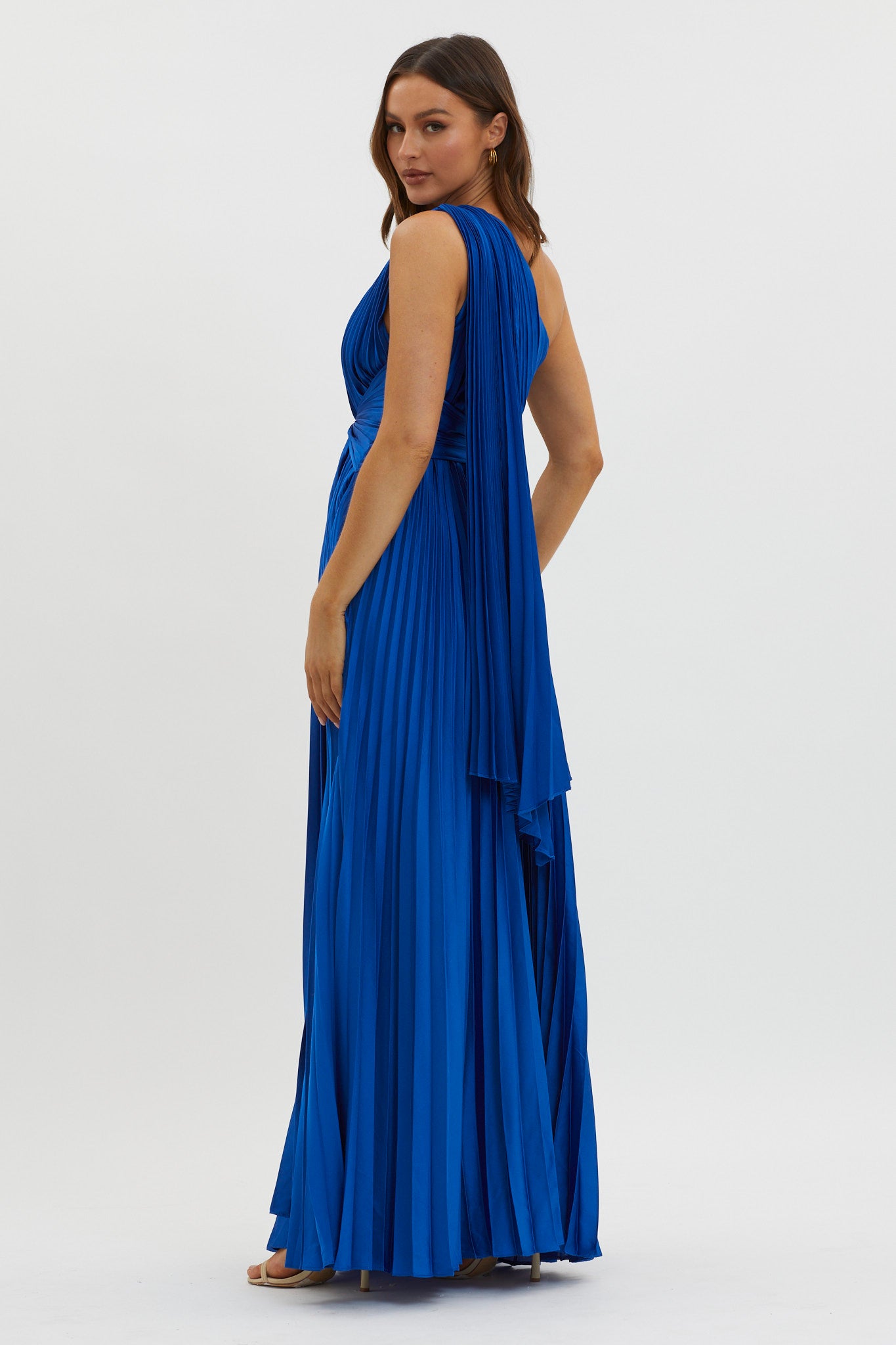 Laxmi Accordion Pleat Maxi Dress Royal Blue by Selfie Leslie Australia