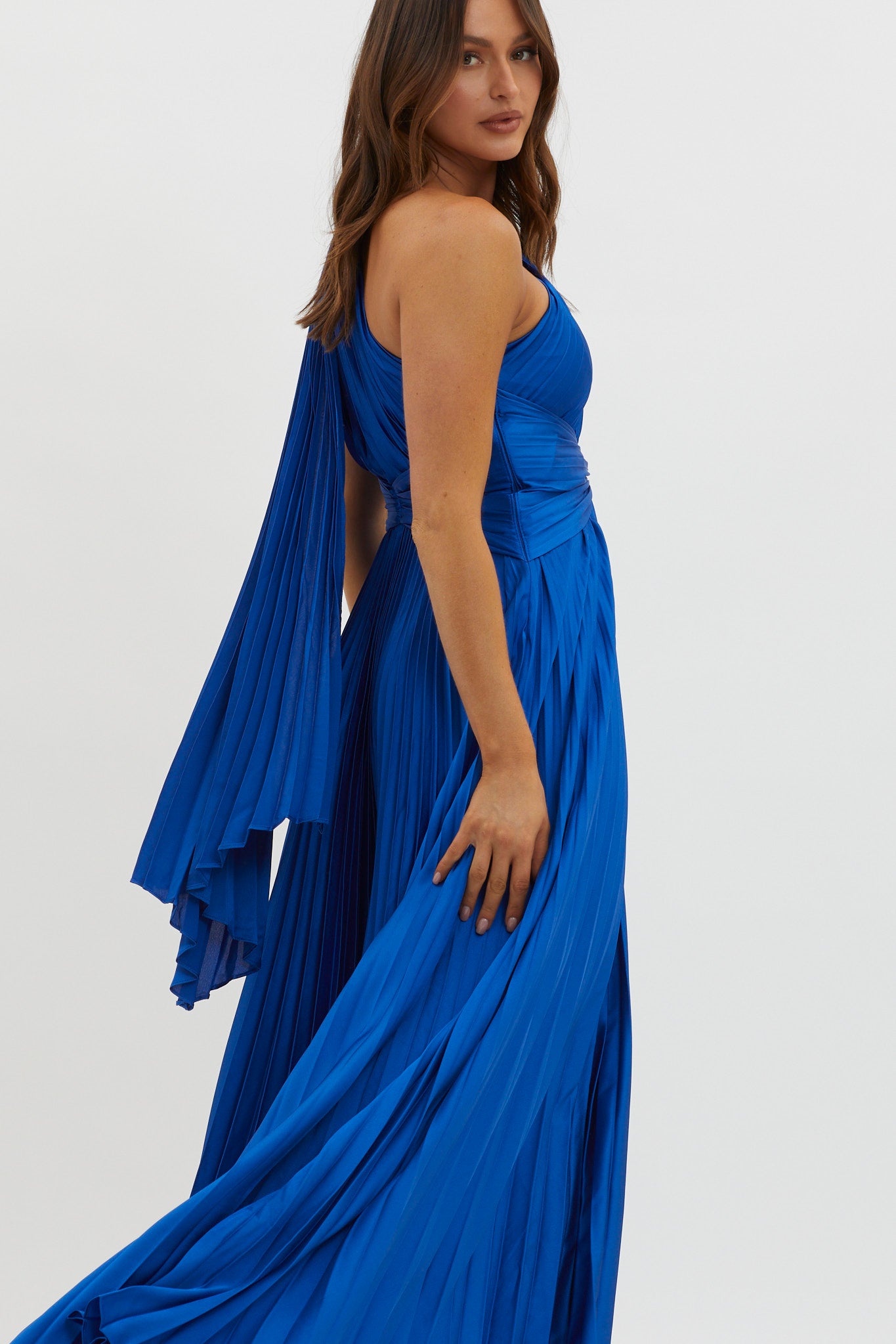 royal blue formal dresses australia Suki Front Split Midi Dress Royal Blue main image 0
