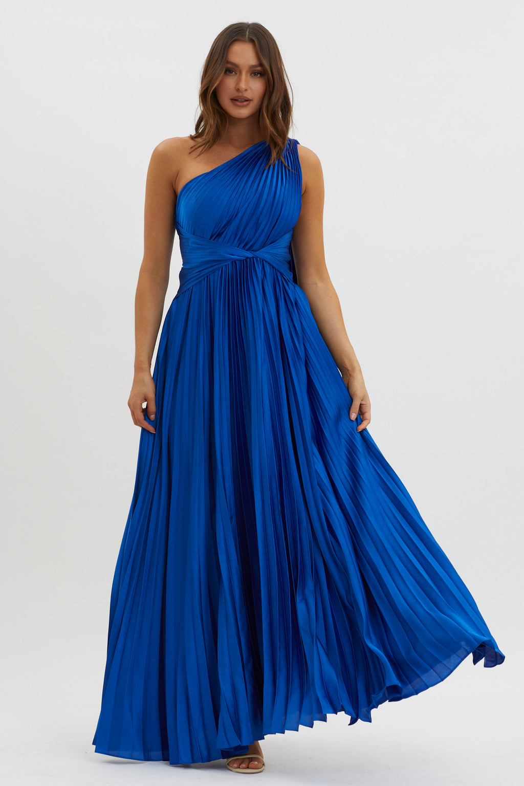 Laxmi Accordion Pleat Maxi Dress Royal Blue by Selfie Leslie Australia